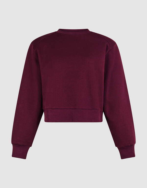 Pullover mit großen Schultern Dunkelrot SHOEBY WOMEN