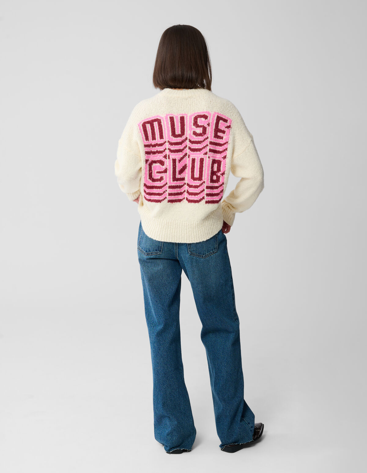 Muse Club Artwork Pullover Gebrochen Weiß SHOEBY WOMEN