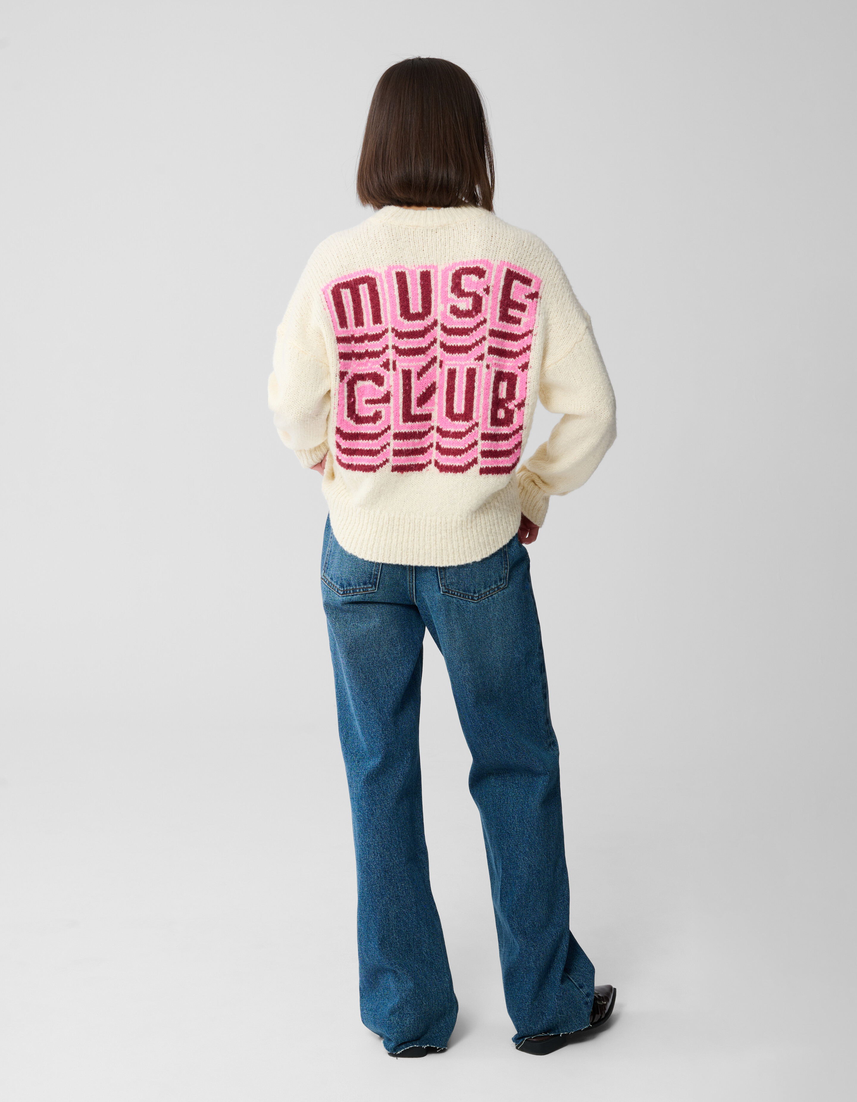 Muse Club Artwork Pullover Gebrochen Weiß SHOEBY WOMEN