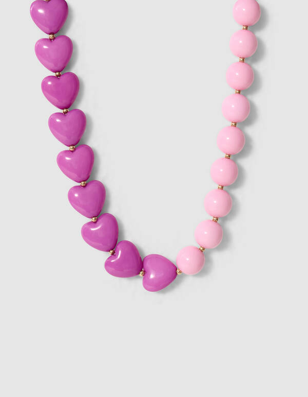 Herzkette Rosa/Lila SHOEBY ACCESSOIRES