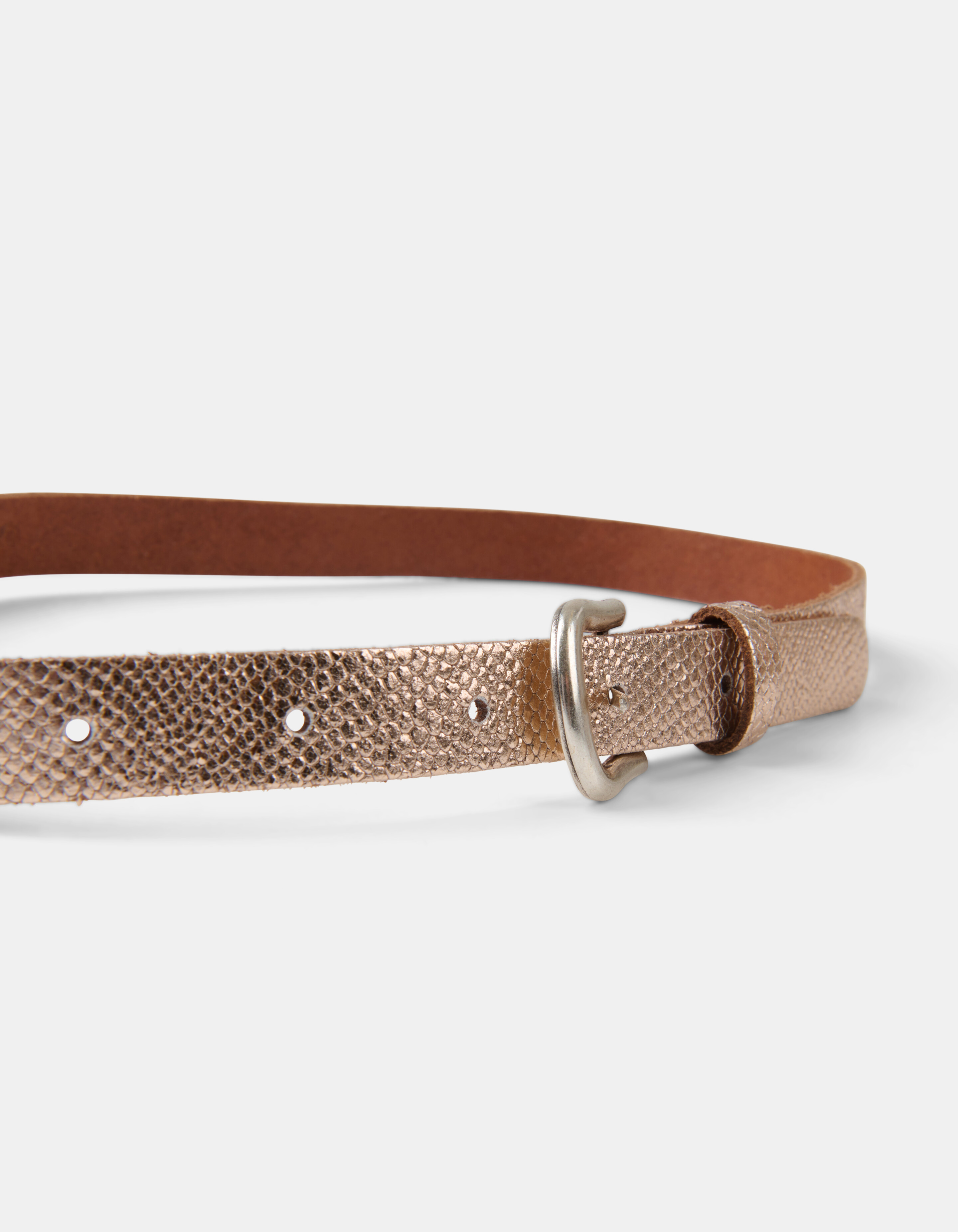 Metallischer Python-Gürtel SHOEBY ACCESSOIRES