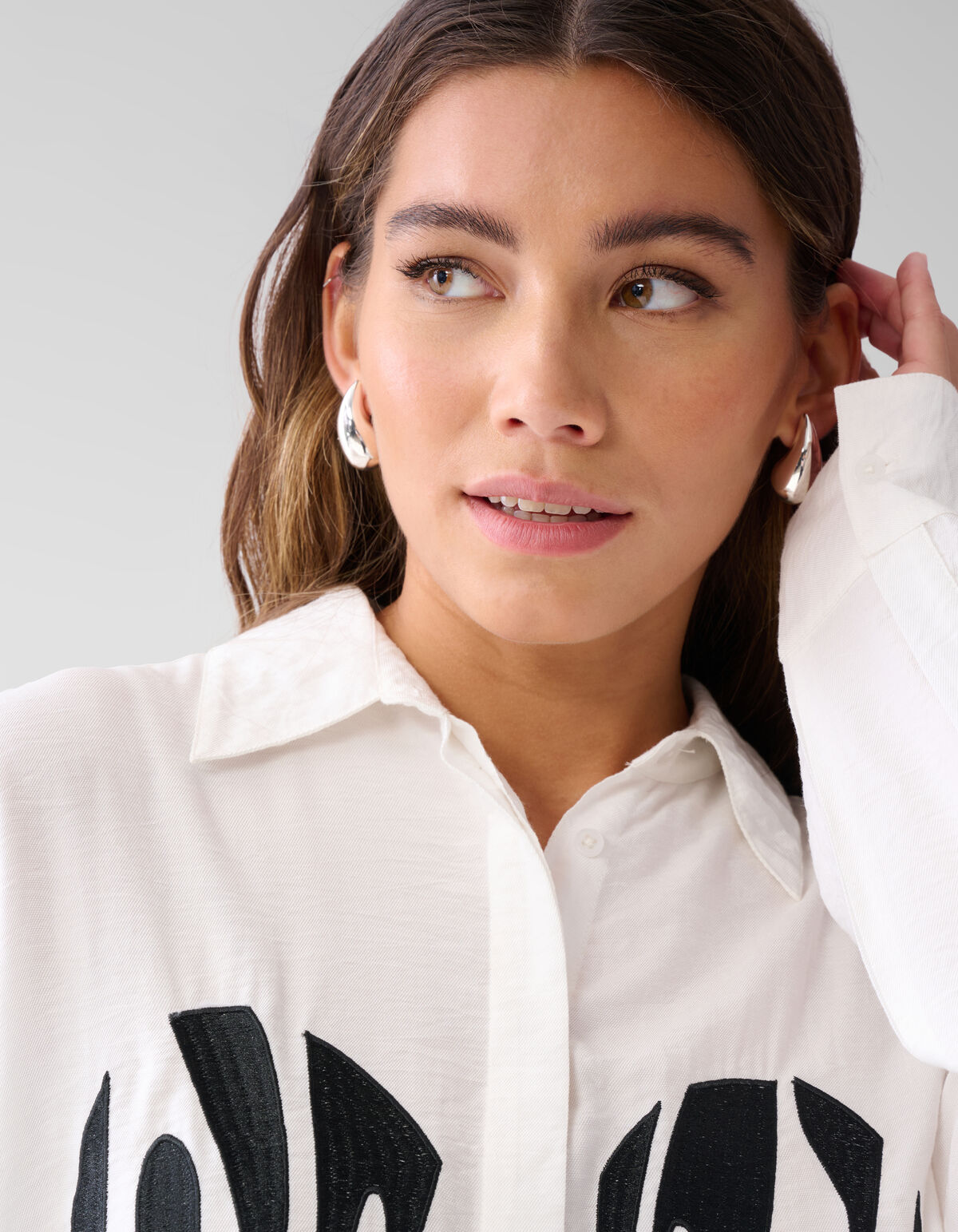 Creative Embro Bluse Gebroken Wit SHOEBY WOMEN