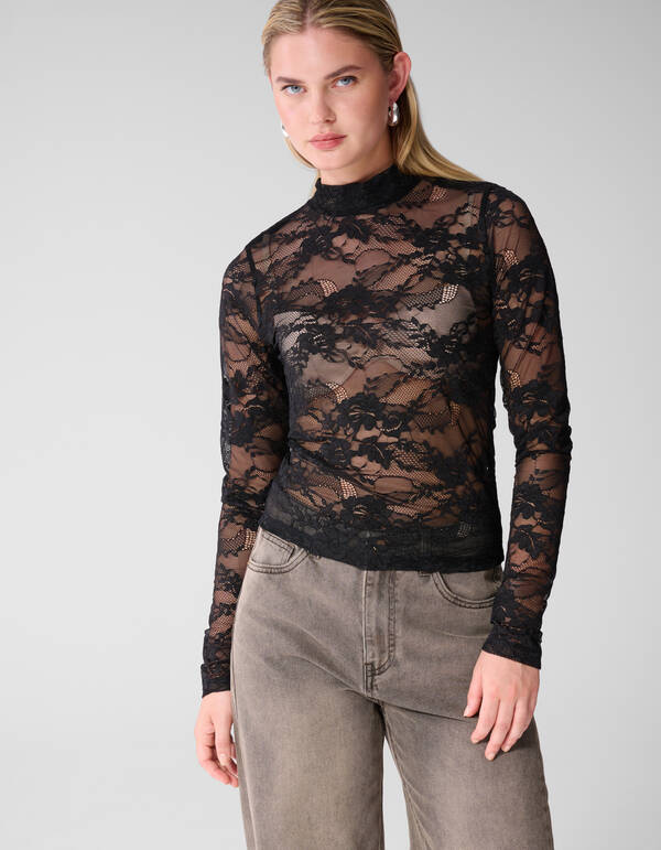 Spitzen Top Schwarz SHOEBY WOMEN