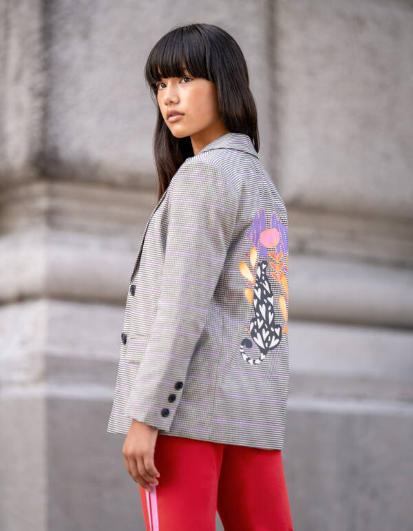 Fenster Artwork Blazer Hellbraun SHOEBY GIRLS