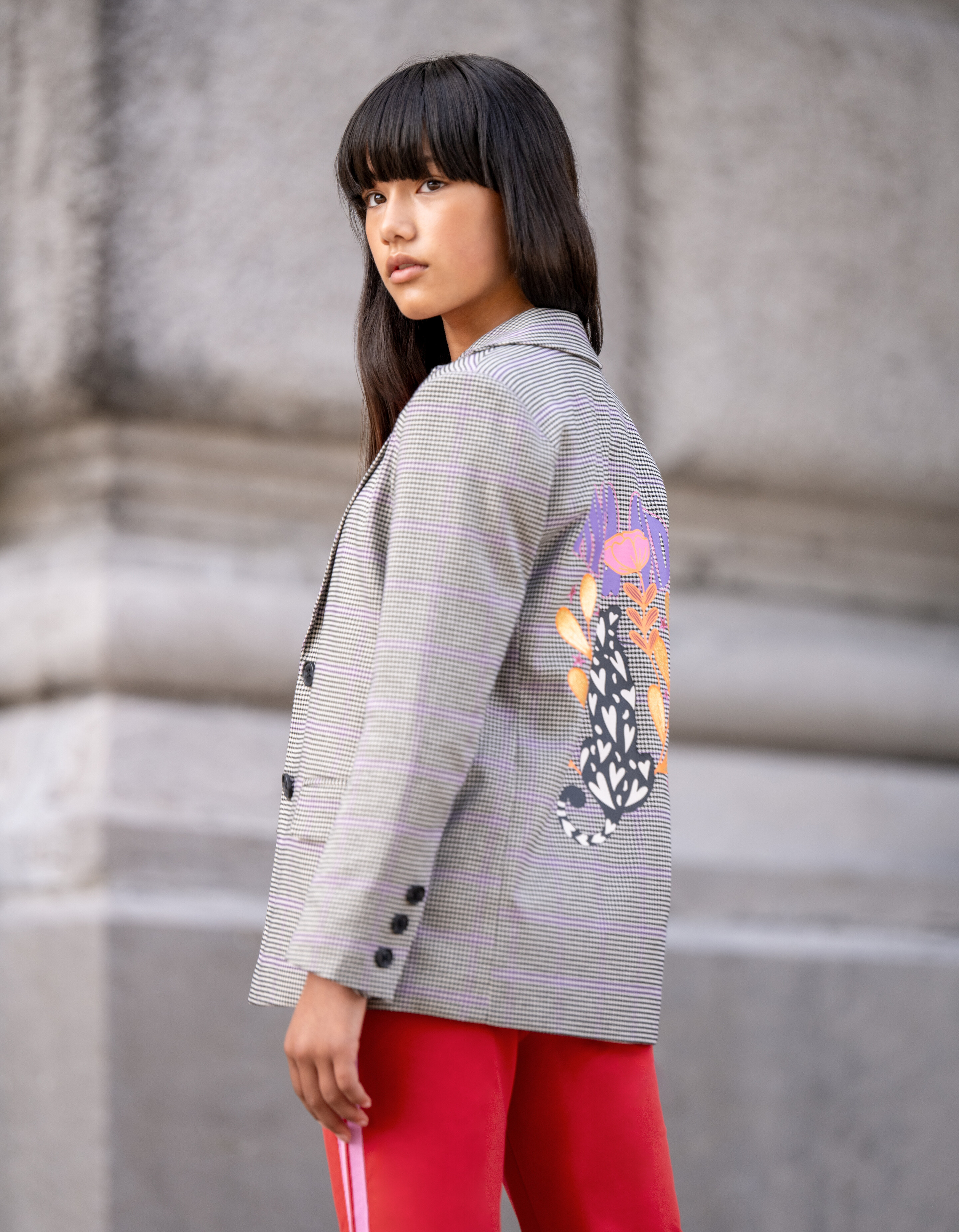 Fenster Artwork Blazer Hellbraun SHOEBY GIRLS