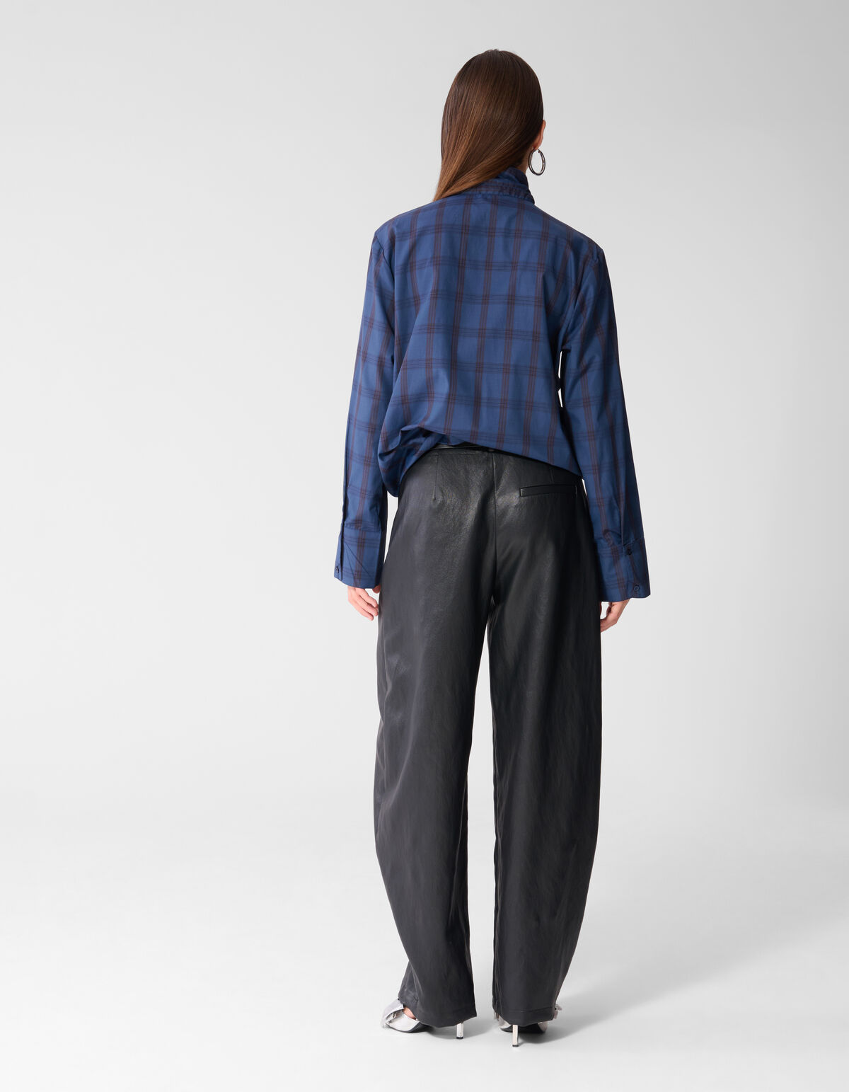 Bluse im Oversize-Schnitt mit Schal Blau SHOEBY WOMEN