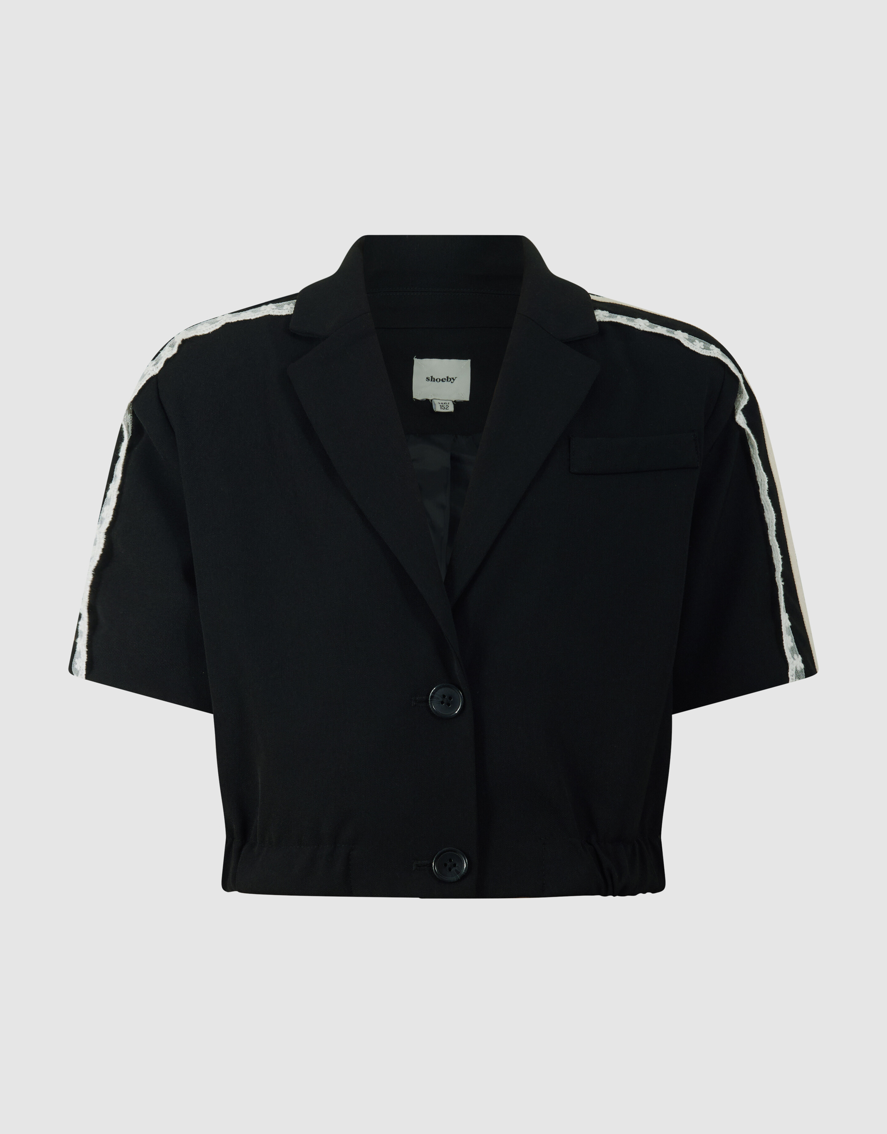 Gek&uuml;rzter Kantenblazer Schwarz SHOEBY GIRLS