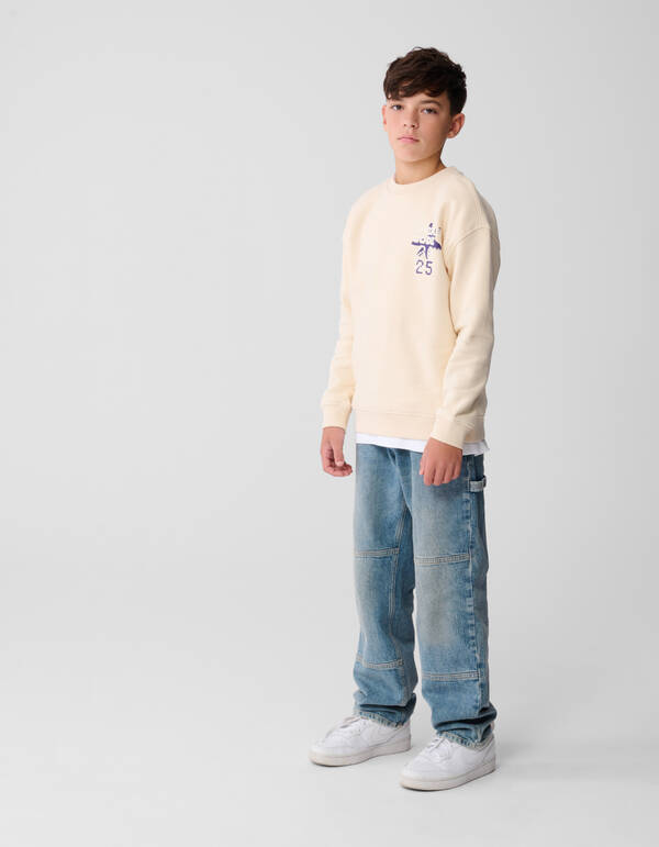 Urban Artwork Pullover Beige SHOEBY BOYS