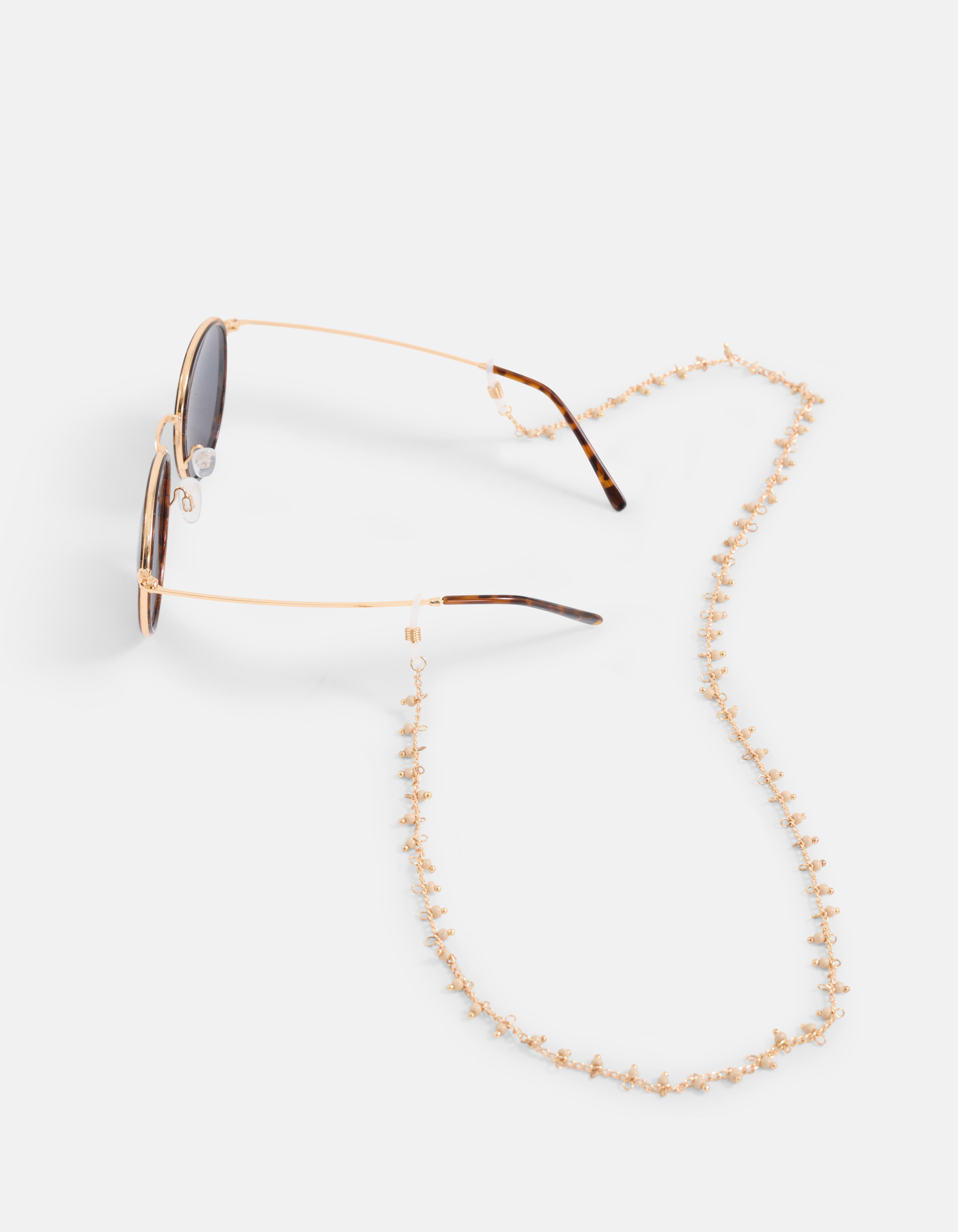 Perlen Sonnenbrillenschnur Off White SHOEBY ACCESSOIRES