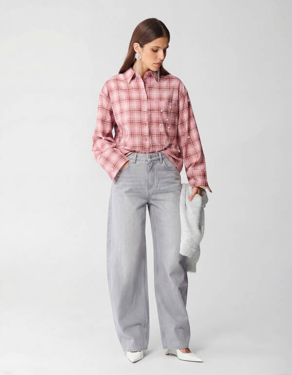 Baggy-Fit-Jeans, hellgrau SHOEBY WOMEN