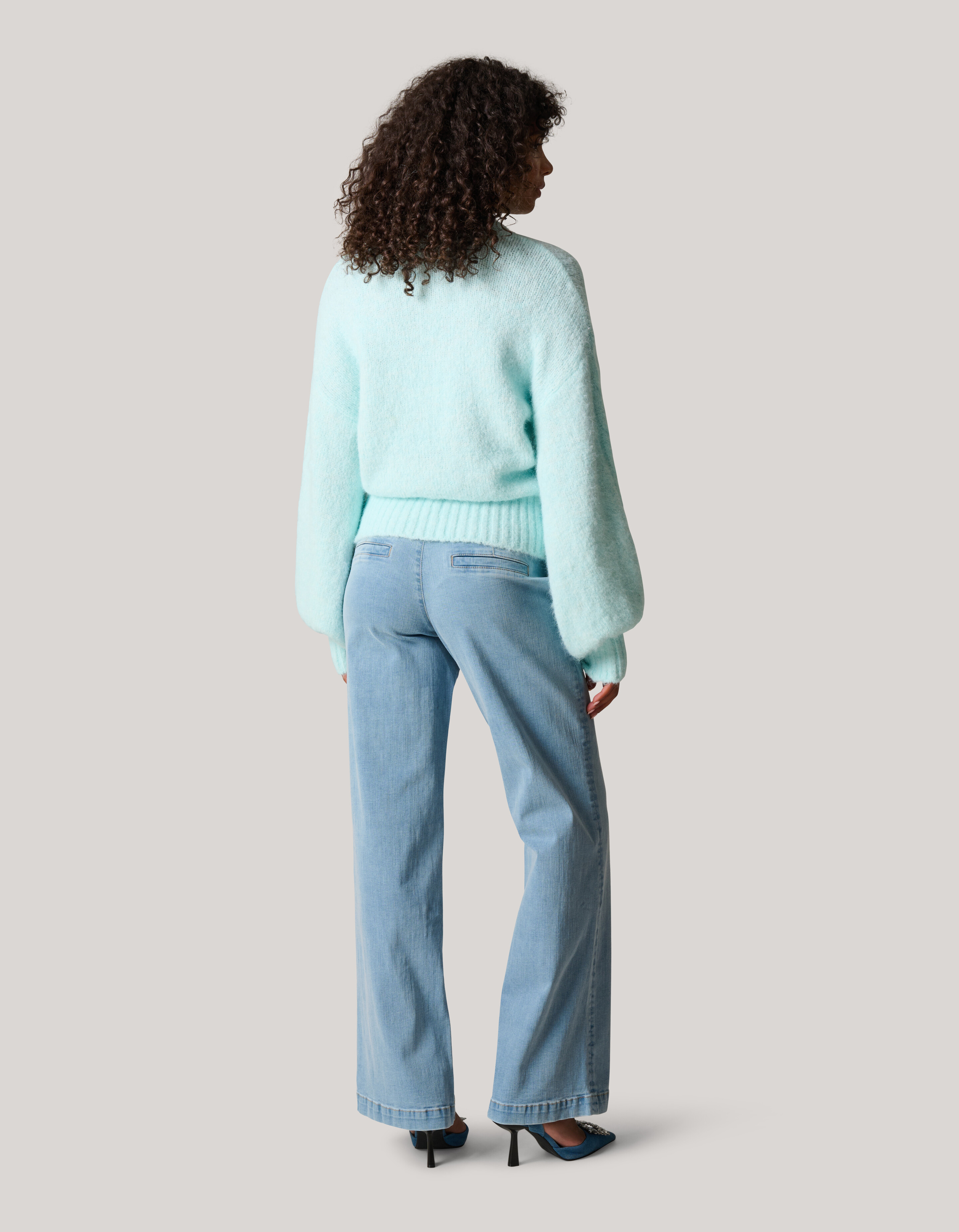 Blumen-Pullover Hellblau SHOEBY WOMEN