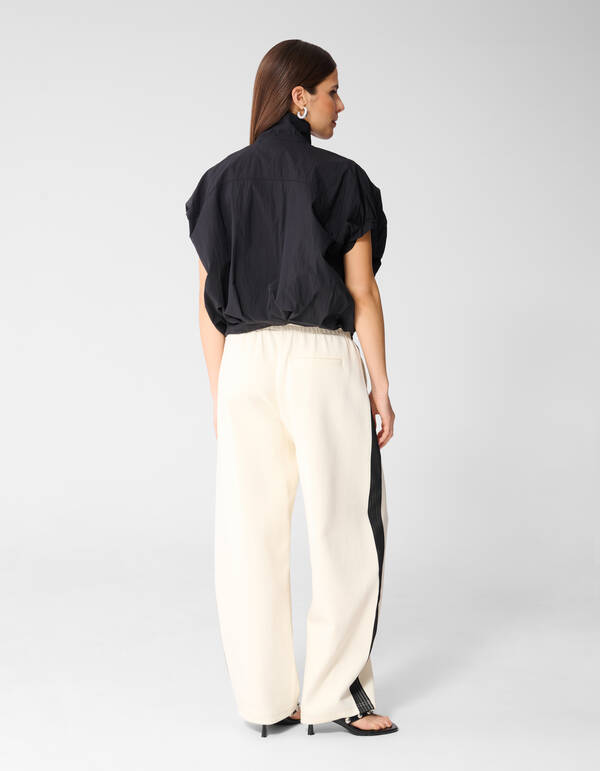 Oversized Balloon Fit Bluse Schwarz SHOEBY WOMEN