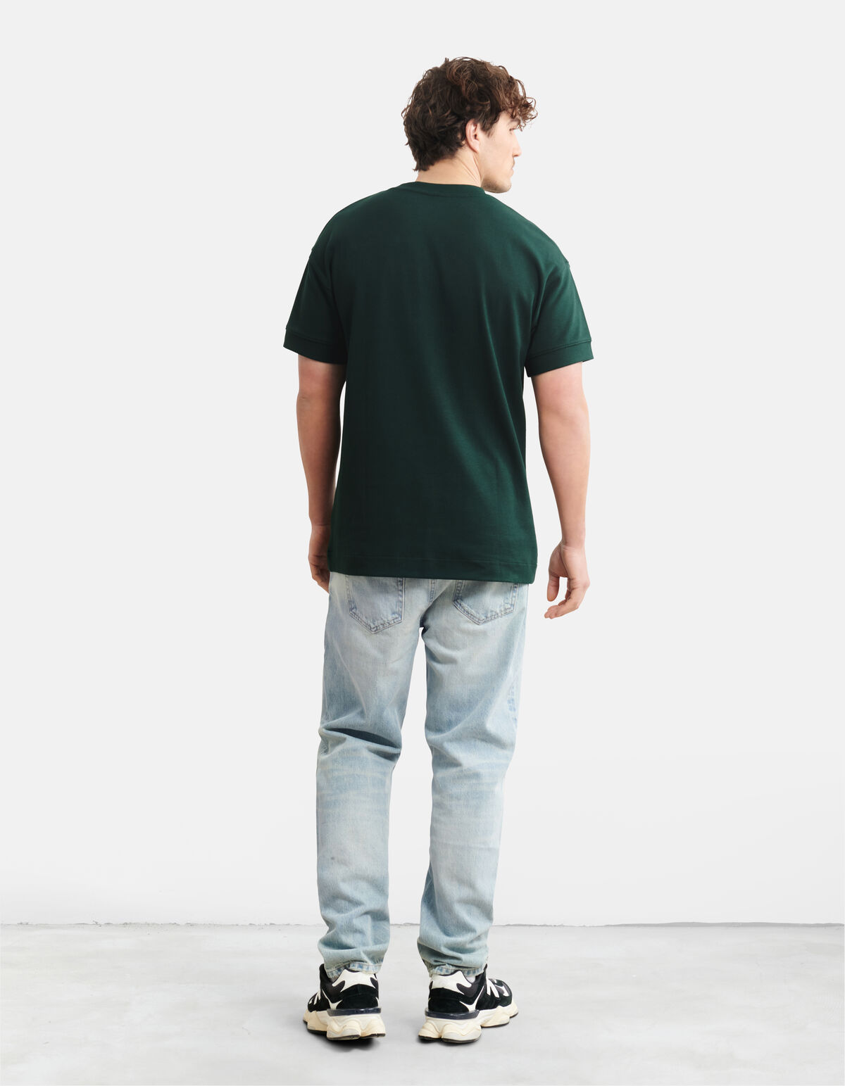 Relaxed Fit T-shirt Dunkelgrün SHOEBY MEN