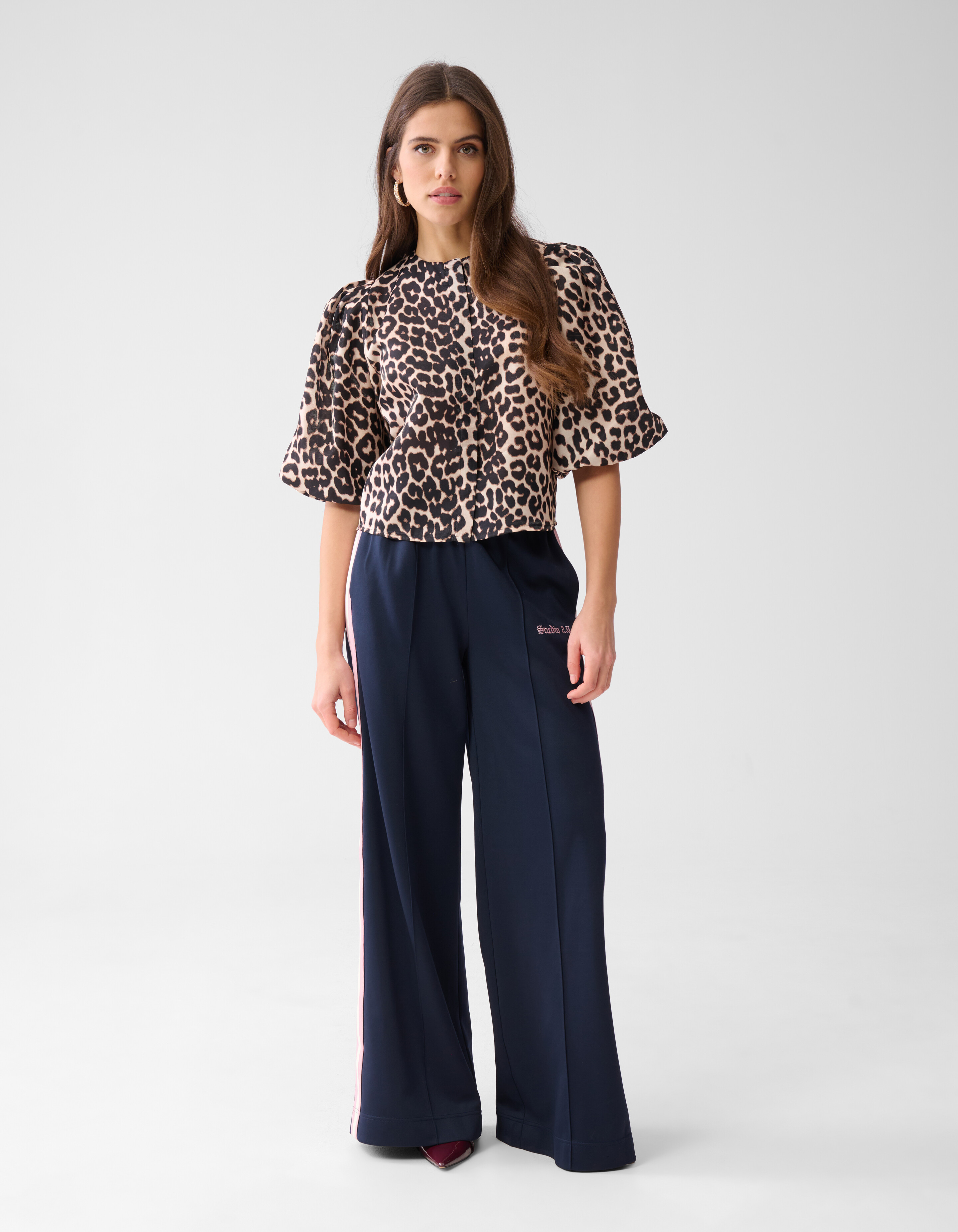 Puff Leopard Bluse Braun SHOEBY WOMEN