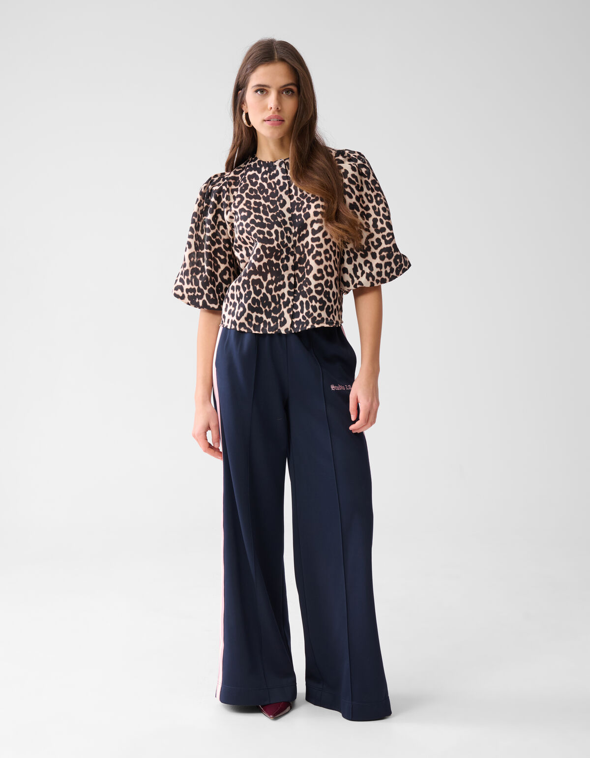 Puff Leopard Bluse Braun SHOEBY WOMEN