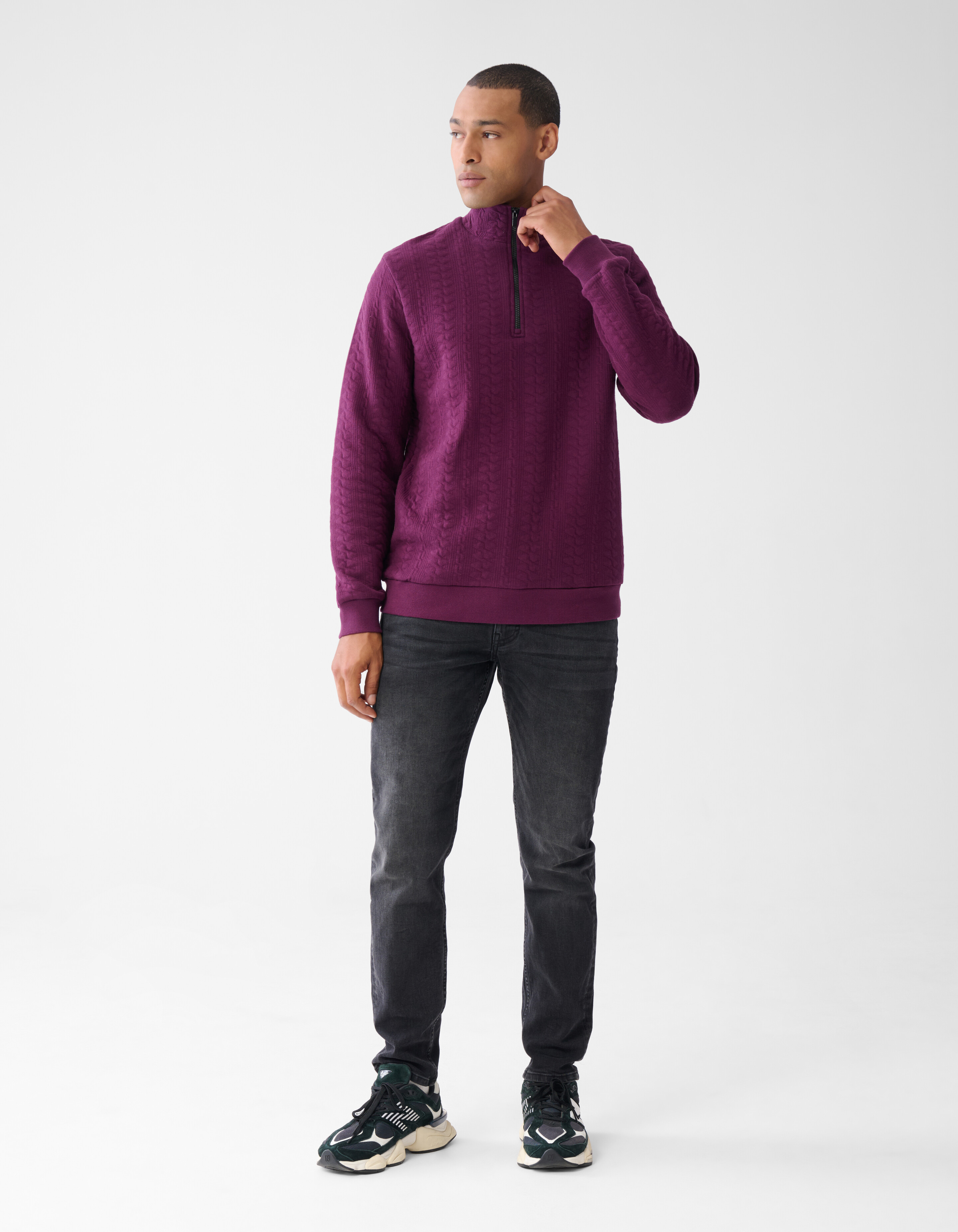 Pullover mit Reißverschluss Rot SHOEBY MEN