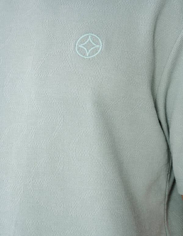 All Over Struktur T-Shirt Hellgr&uuml;n SHOEBY MEN