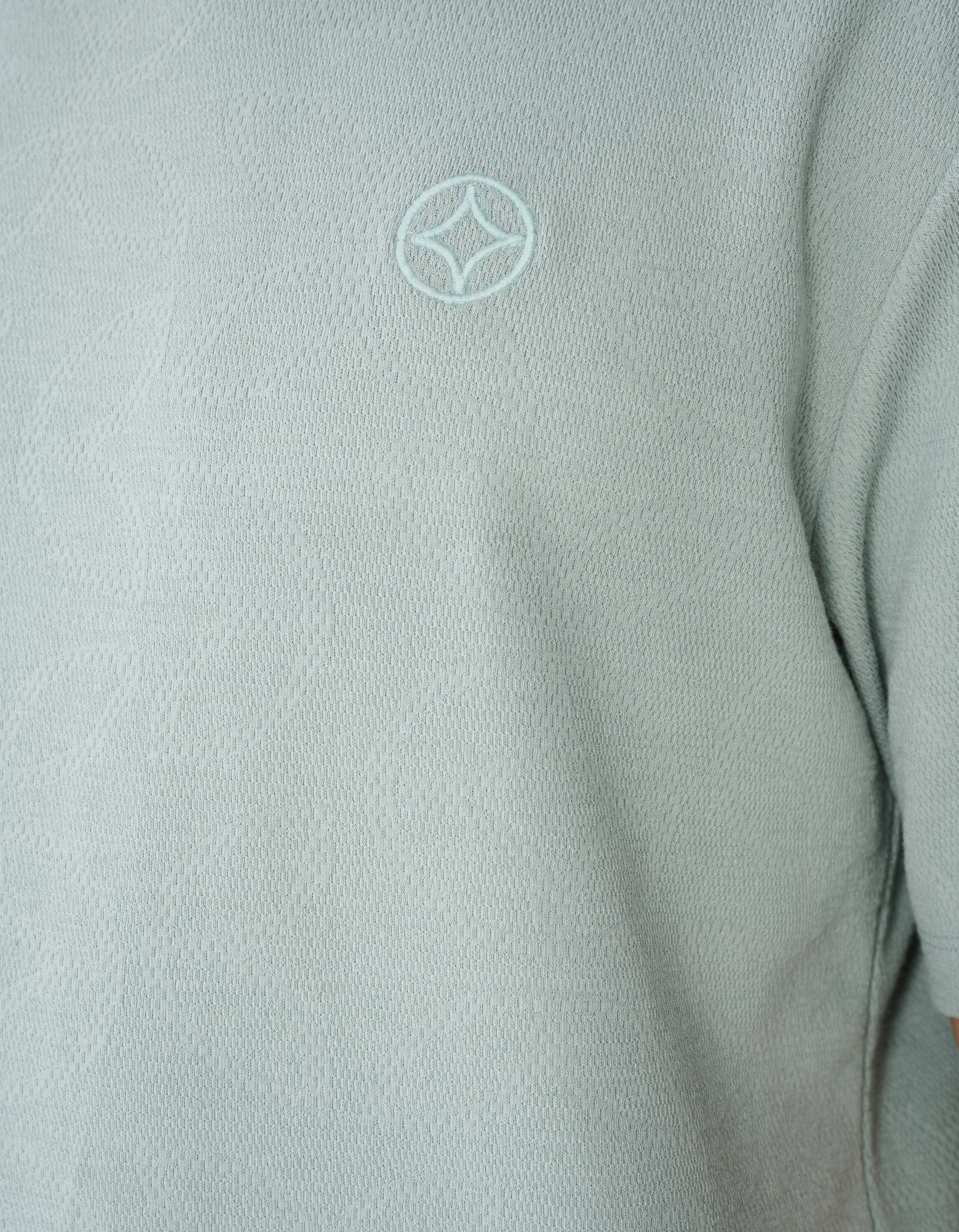 All Over Struktur T-Shirt Hellgr&uuml;n SHOEBY MEN