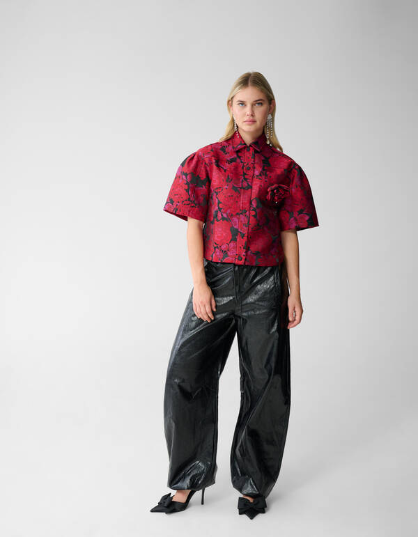 Vegane Lederhose Barrel Fit Schwarz SHOEBY WOMEN