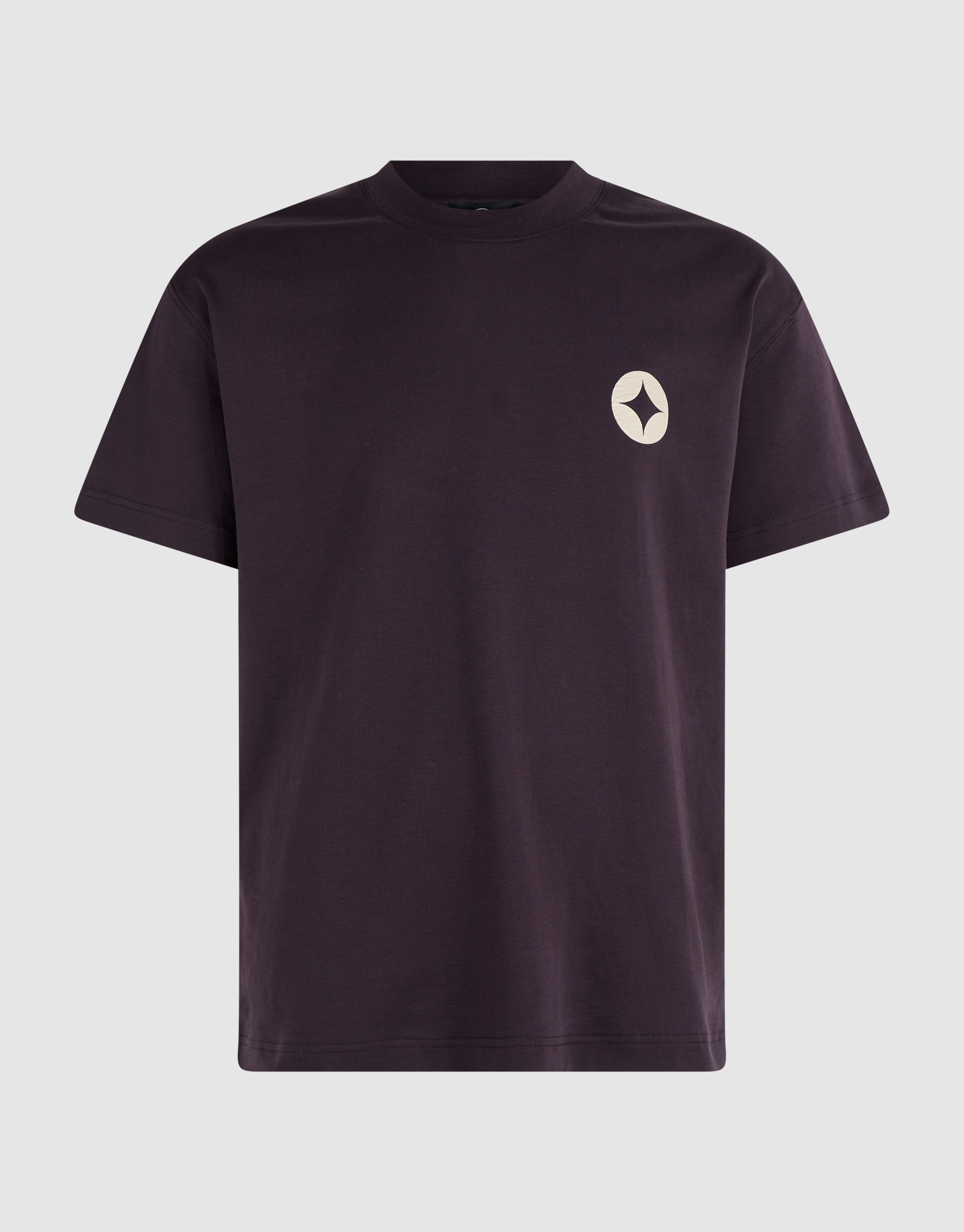 Crinkle Print T-Shirt Dunkellila SHOEBY MEN