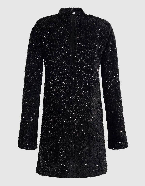 Sequin Mini Dress Black SHOEBY WOMEN