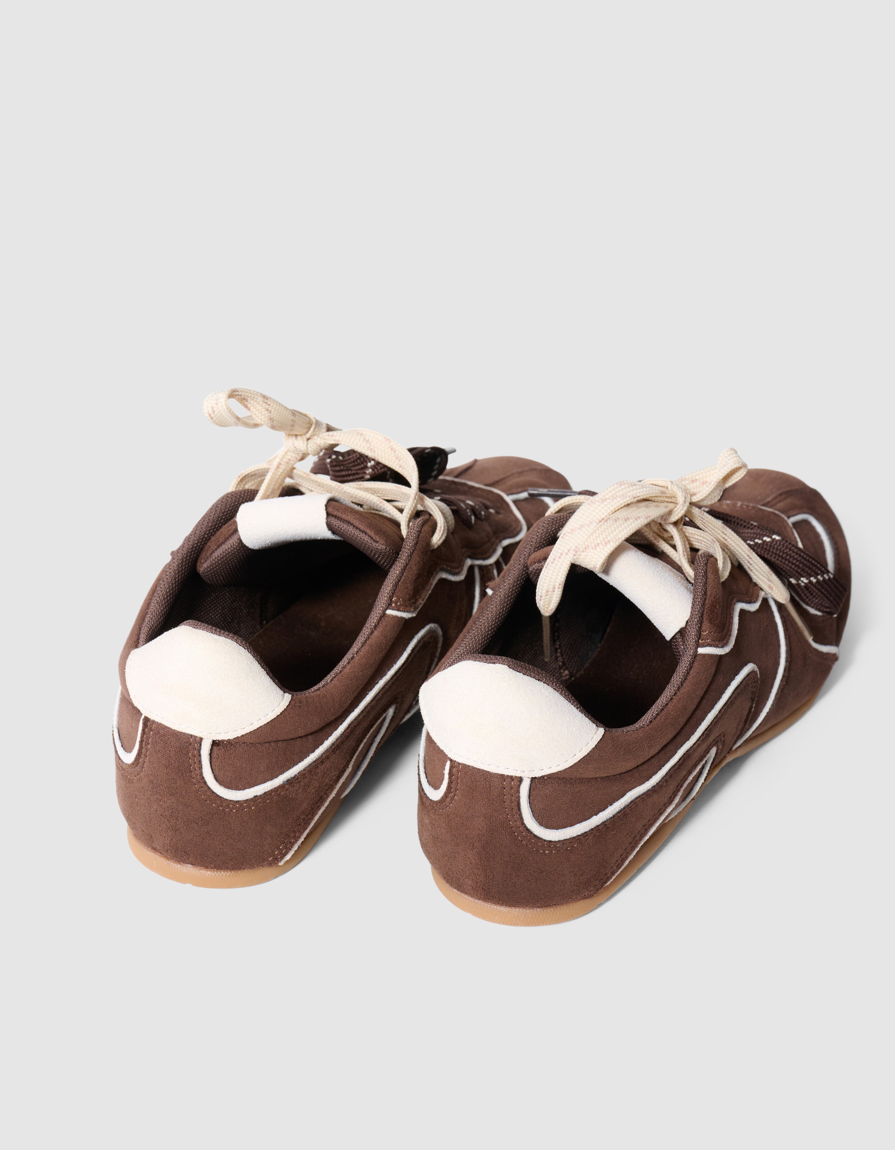 Double Lace Sneaker Braun SHOEBY SHOES