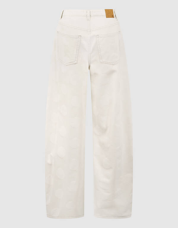 Polkadot Baggy Fit Jeans Gebrochen Wei&szlig; SHOEBY WOMEN