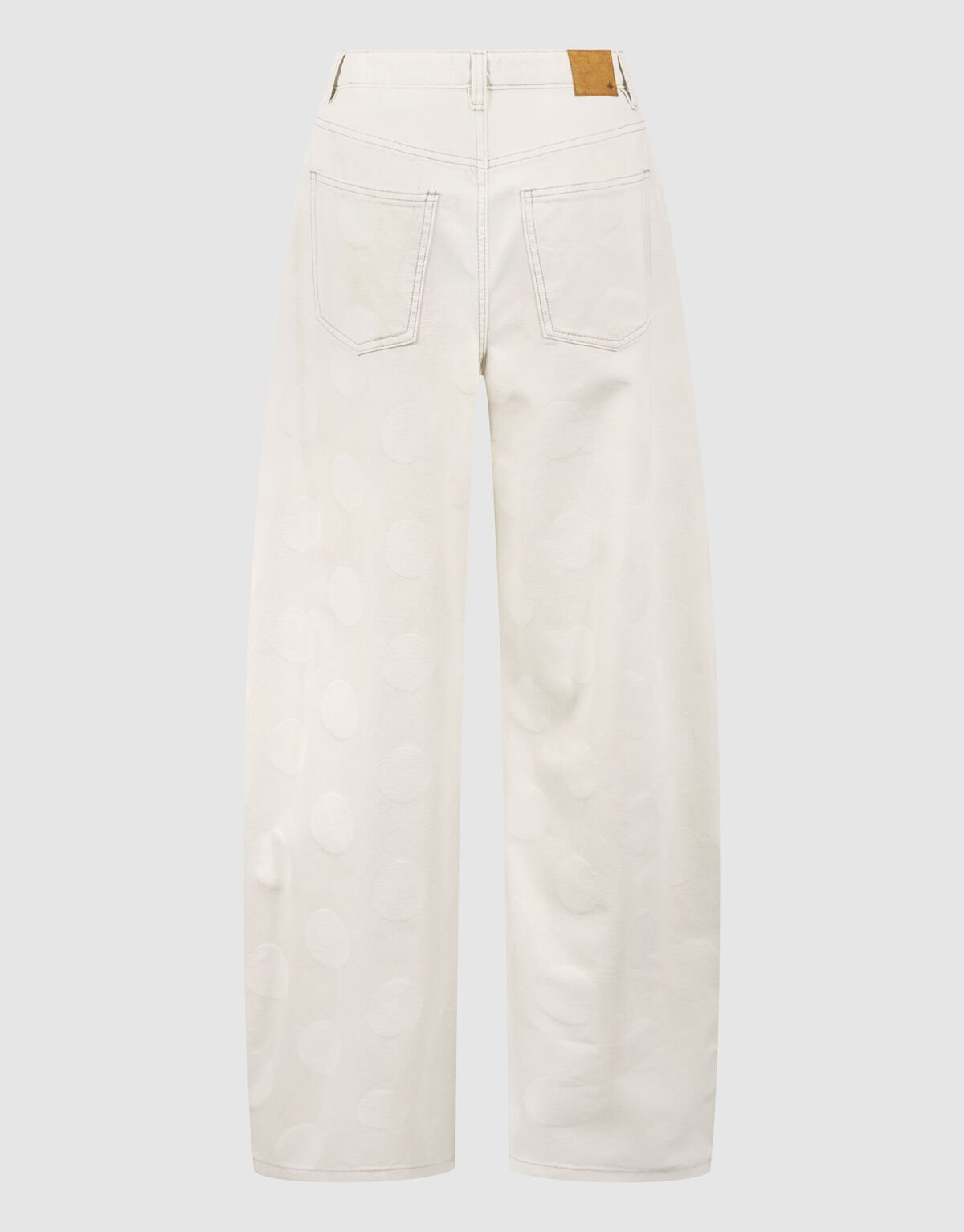 Polkadot Baggy Fit Jeans Gebrochen Wei&szlig; SHOEBY WOMEN