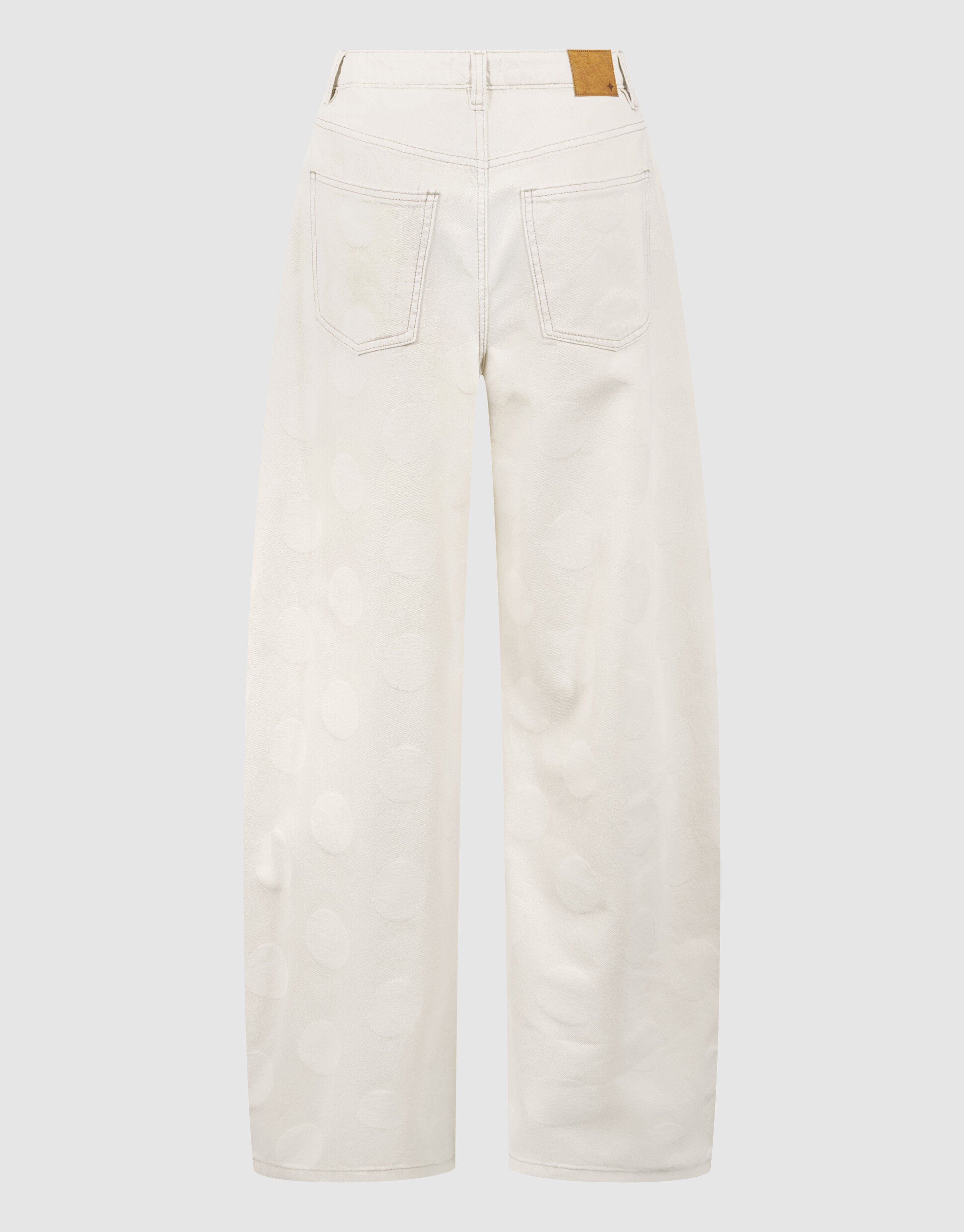 Polkadot Baggy Fit Jeans Gebrochen Wei&szlig; SHOEBY WOMEN