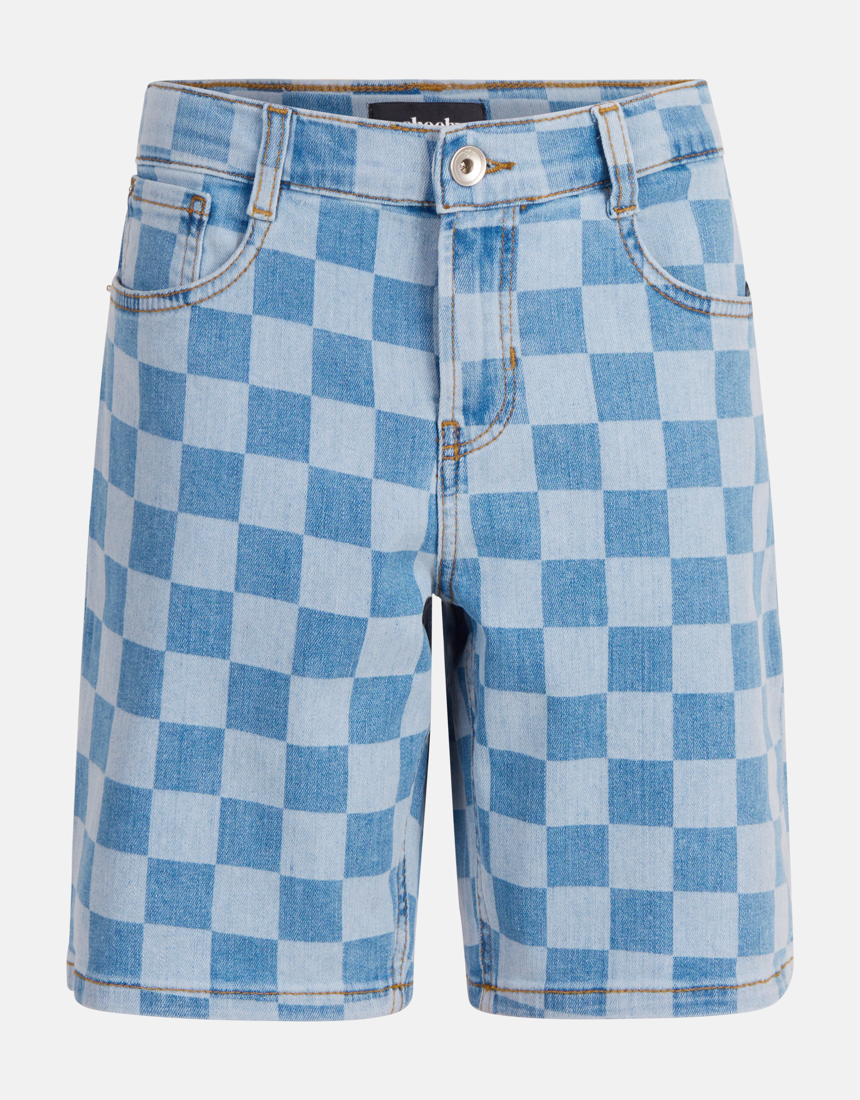 Karo-Denim-Kurzer Mittelstein SHOEBY BOYS