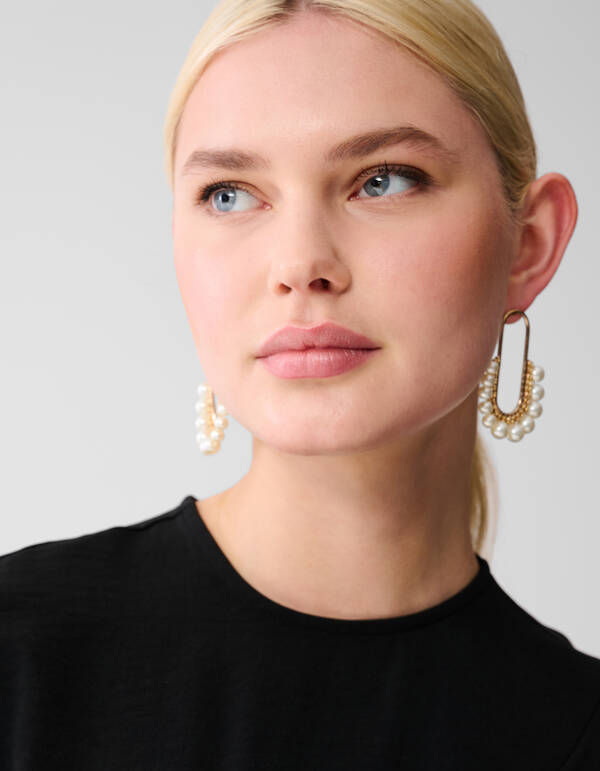 Twist-Top mit Knöpfen Schwarz SHOEBY WOMEN