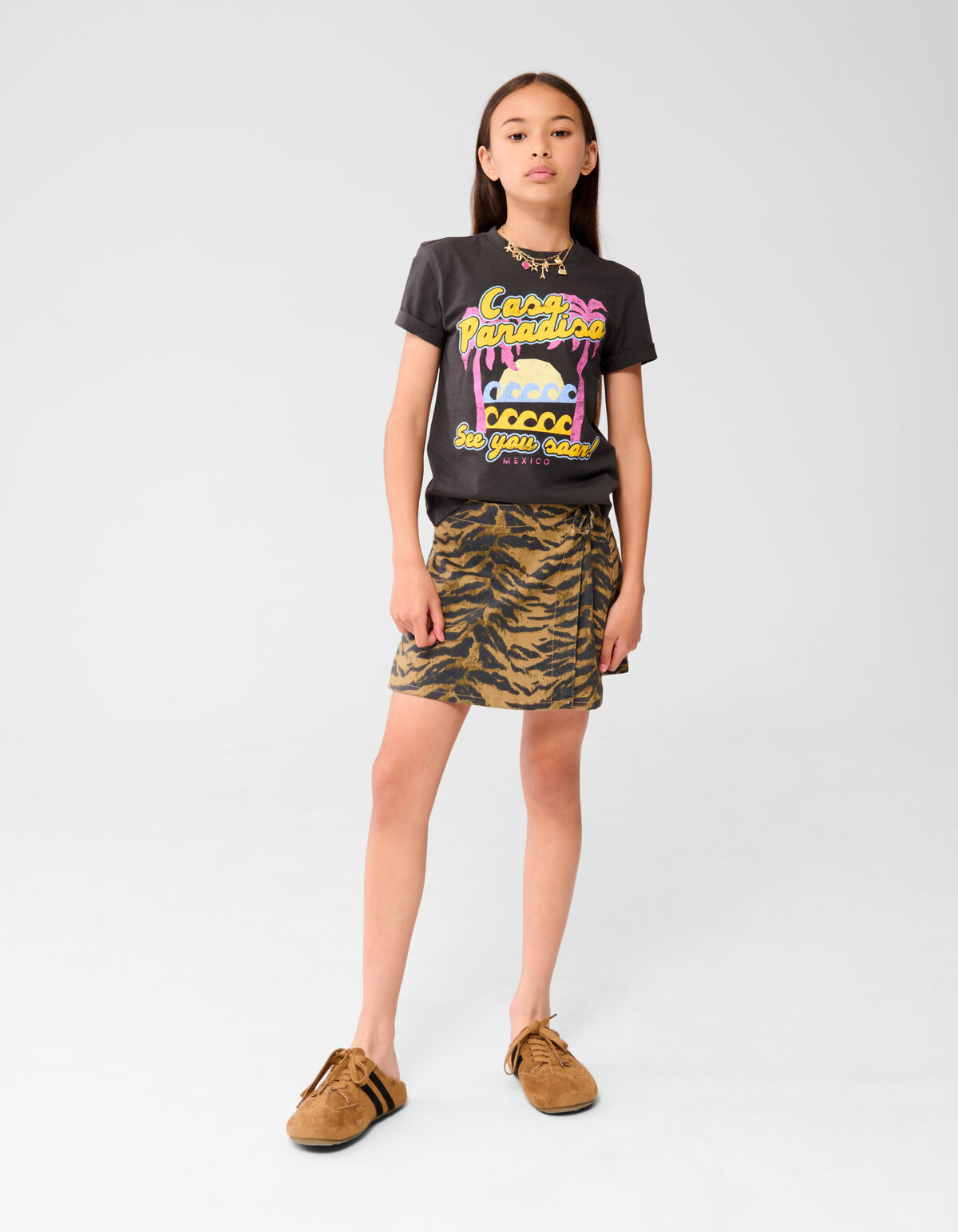 Sommerfavoriten-T-Shirt Grau SHOEBY GIRLS