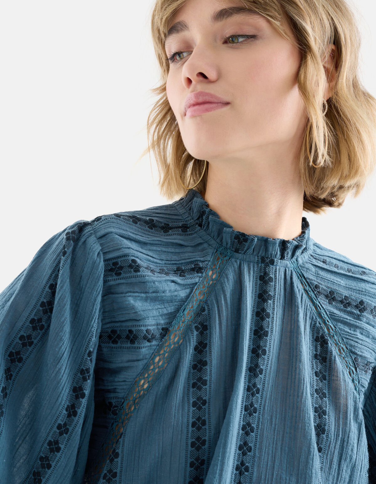 Spitzentop Blau SHOEBY WOMEN