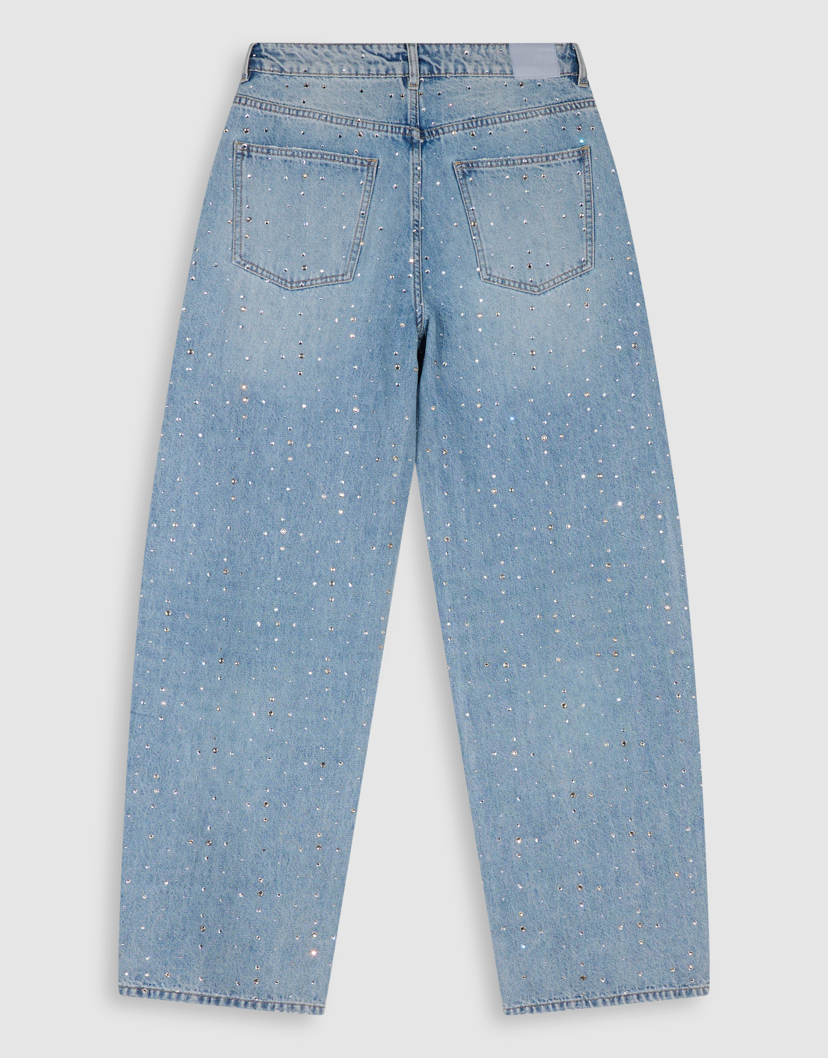 Strass Baggy Fit Jeans Blau SHOEBY WOMEN