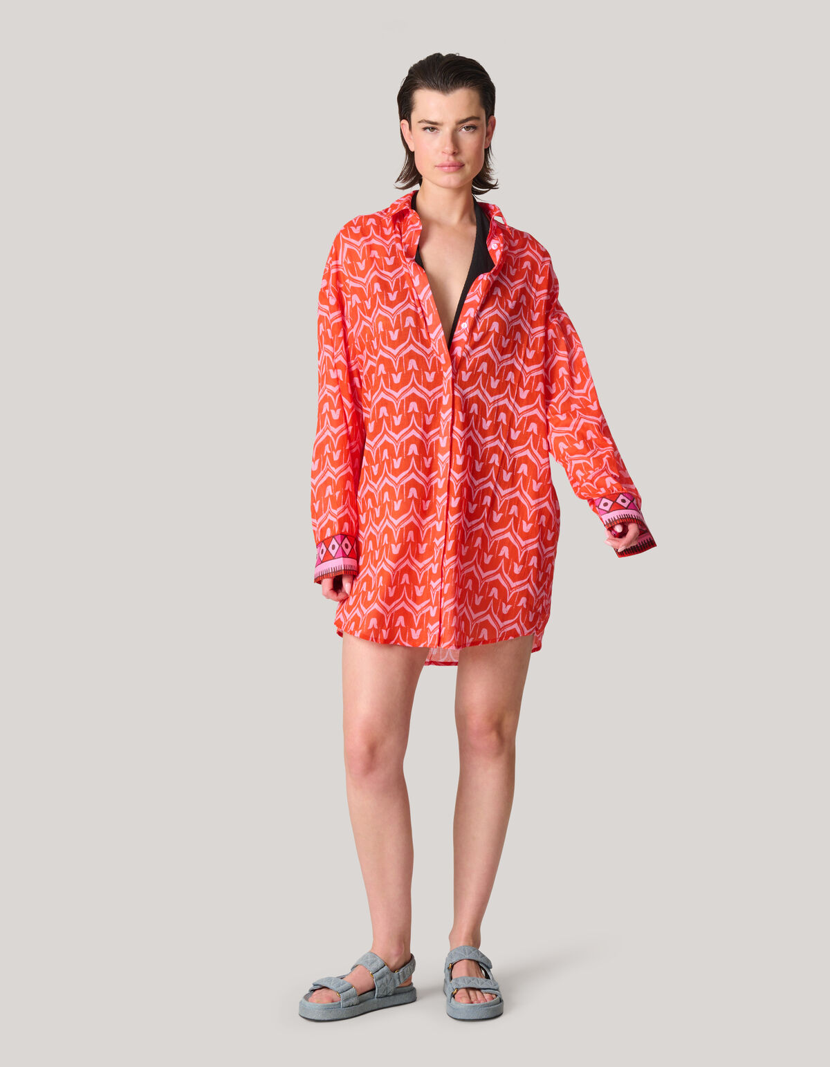 Bedruckte Strandbluse Rood SHOEBY WOMEN