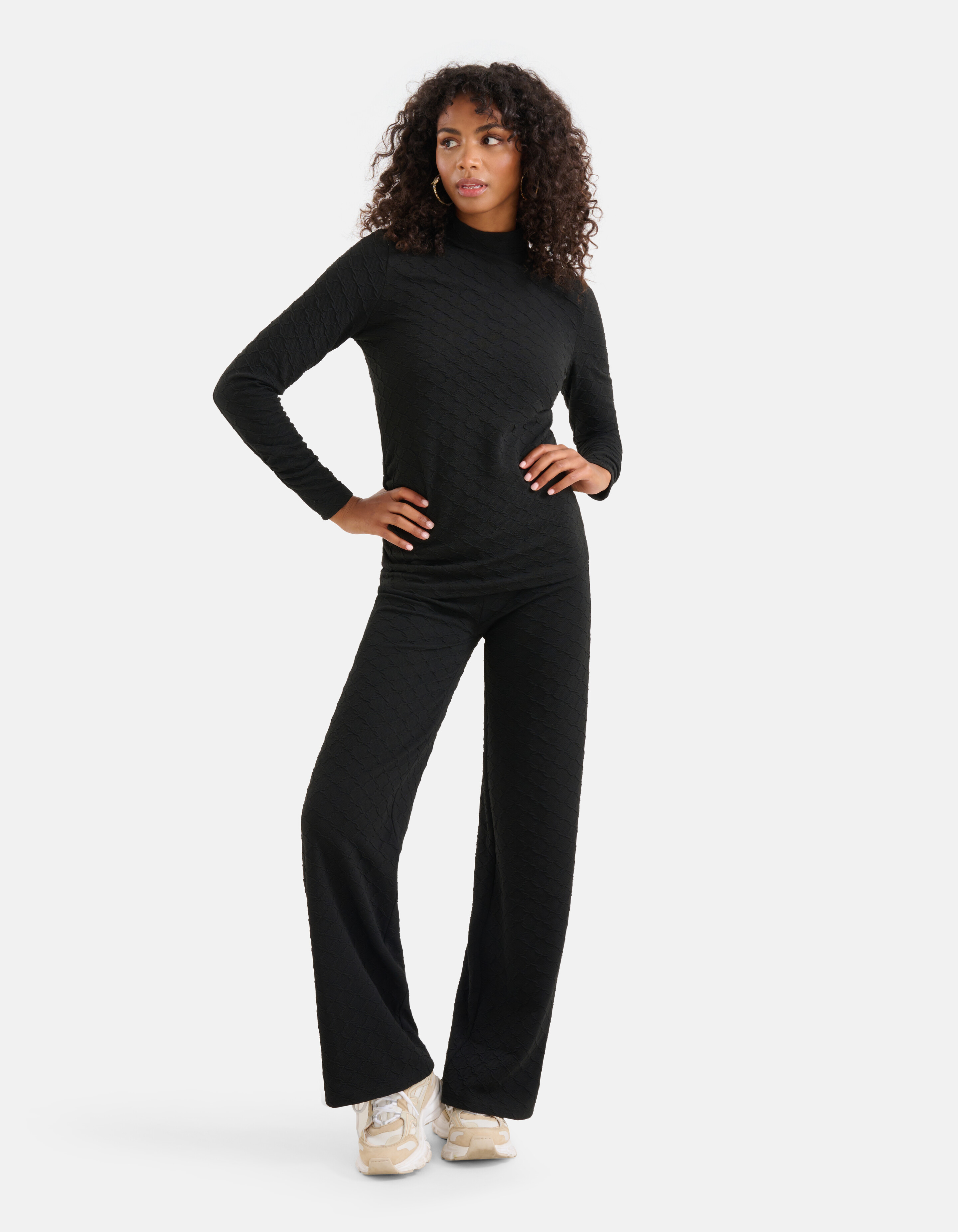 Textur Top Schwarz SHOEBY WOMEN