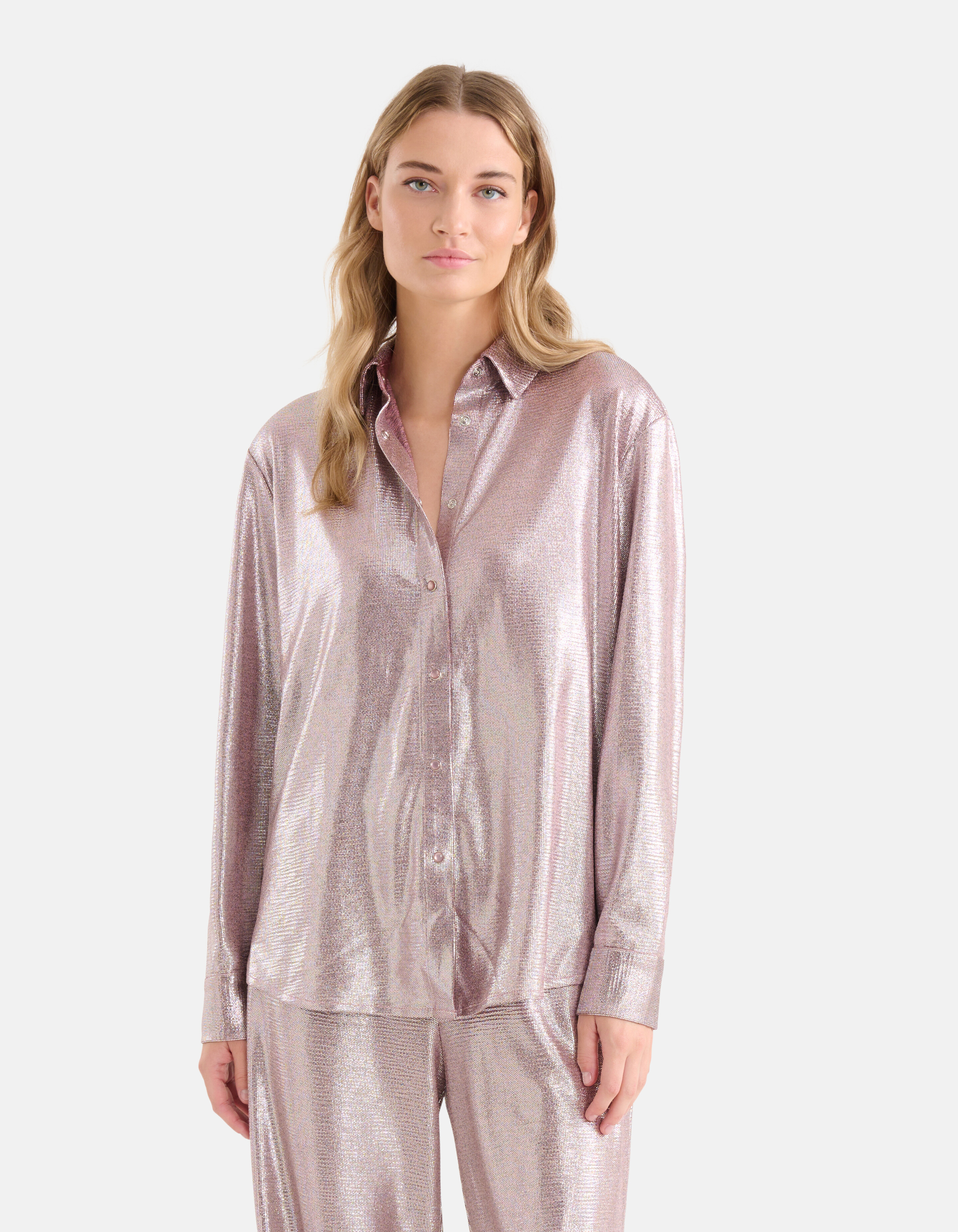 Metallic-Bluse Rosa SHOEBY WOMEN