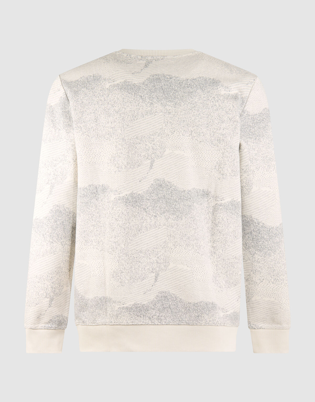 Jacquard Camouflage-Pullover Gebrochen Wei&szlig; SHOEBY MEN