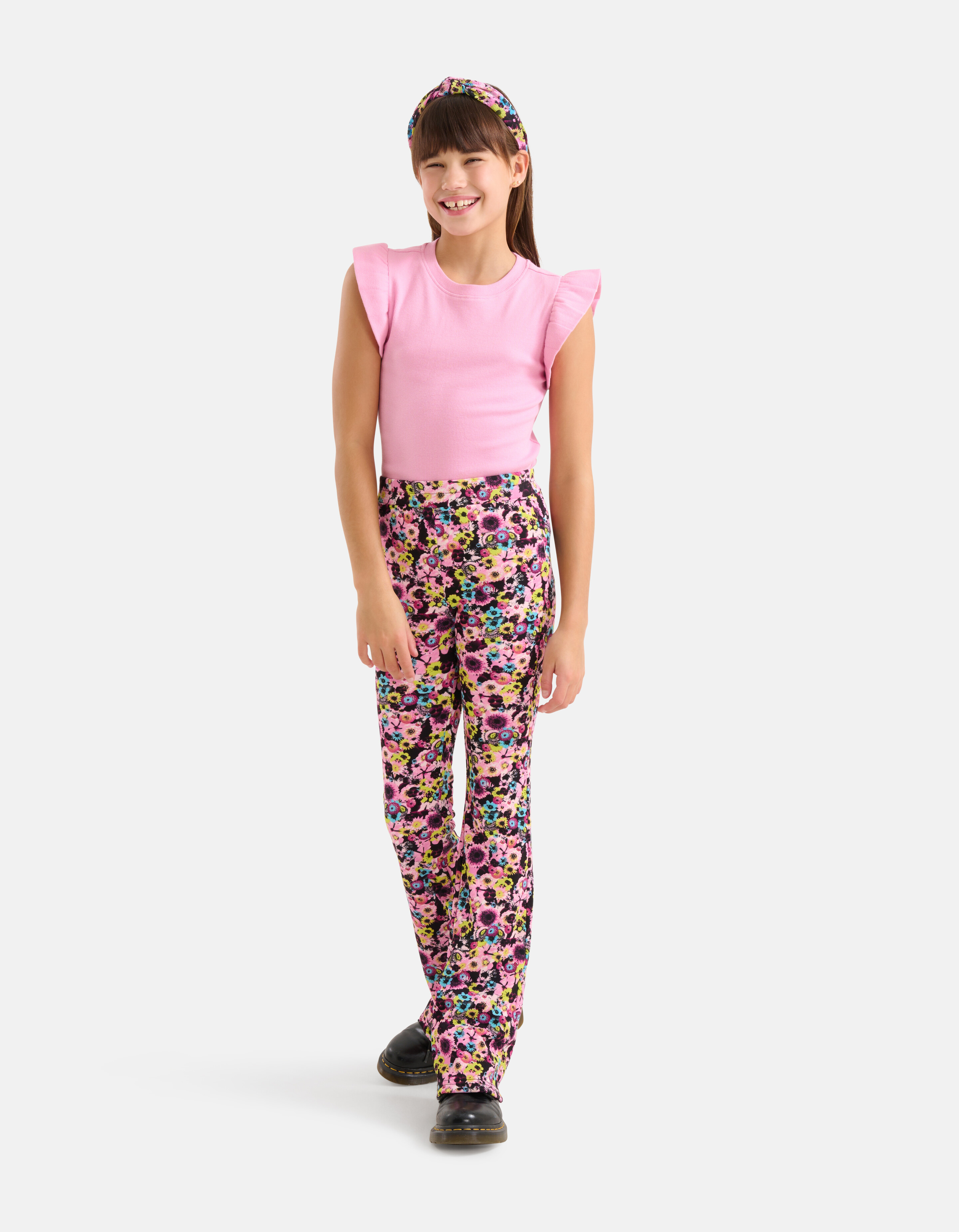 Ruffle Rib Top Rosa SHOEBY GIRLS