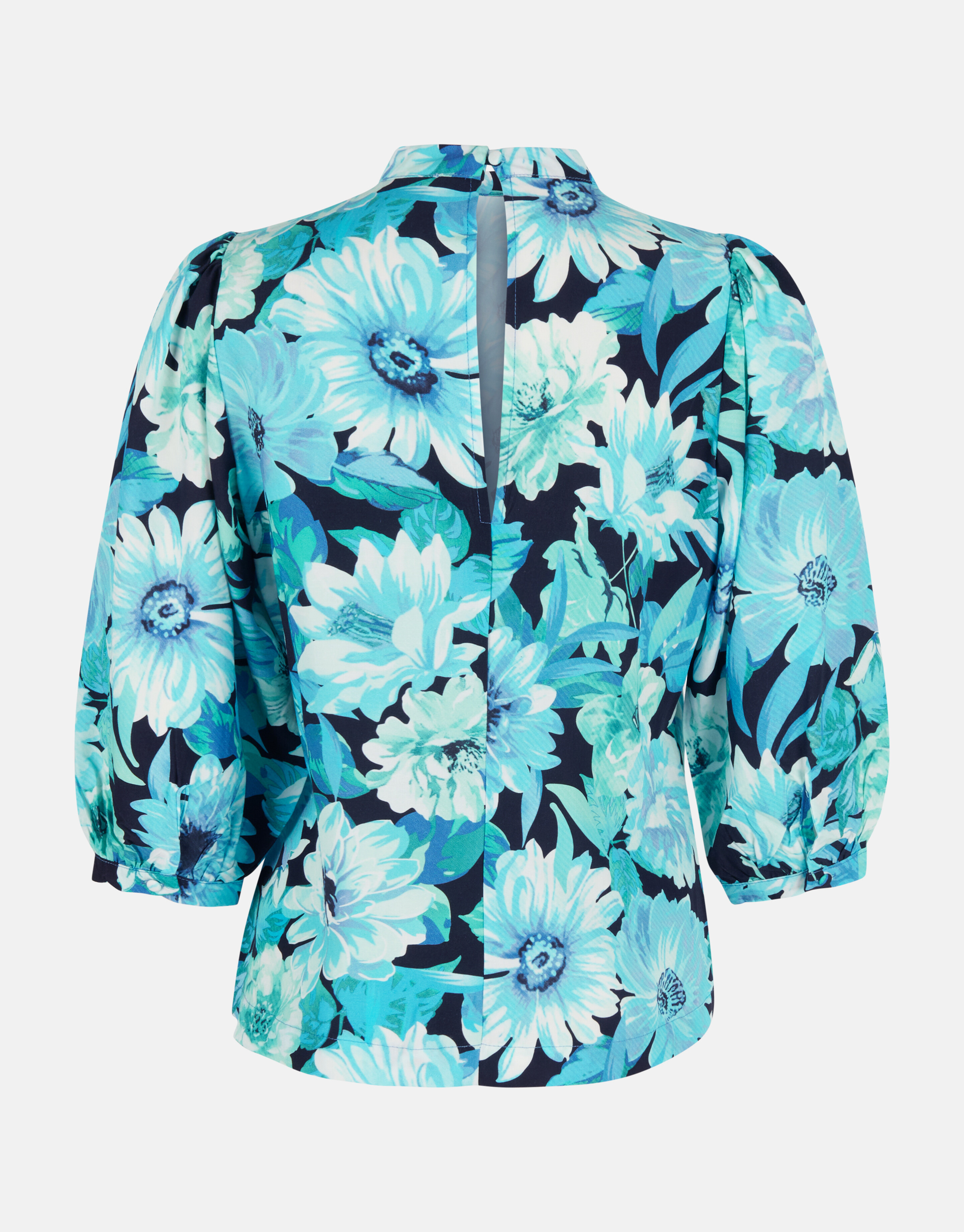 Top mit Blumenmuster Blau SHOEBY WOMEN