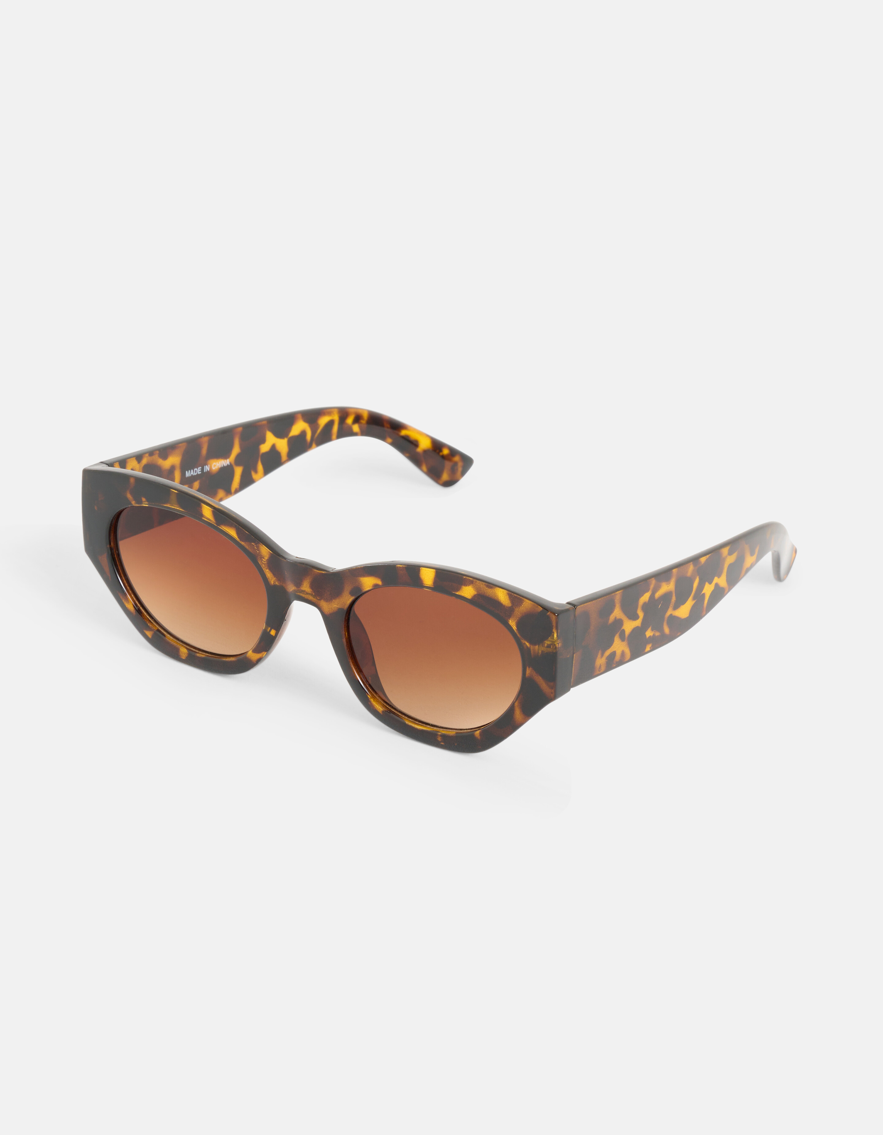 Breite Schildpatt-Sonnenbrille Braun SHOEBY ACCESSOIRES