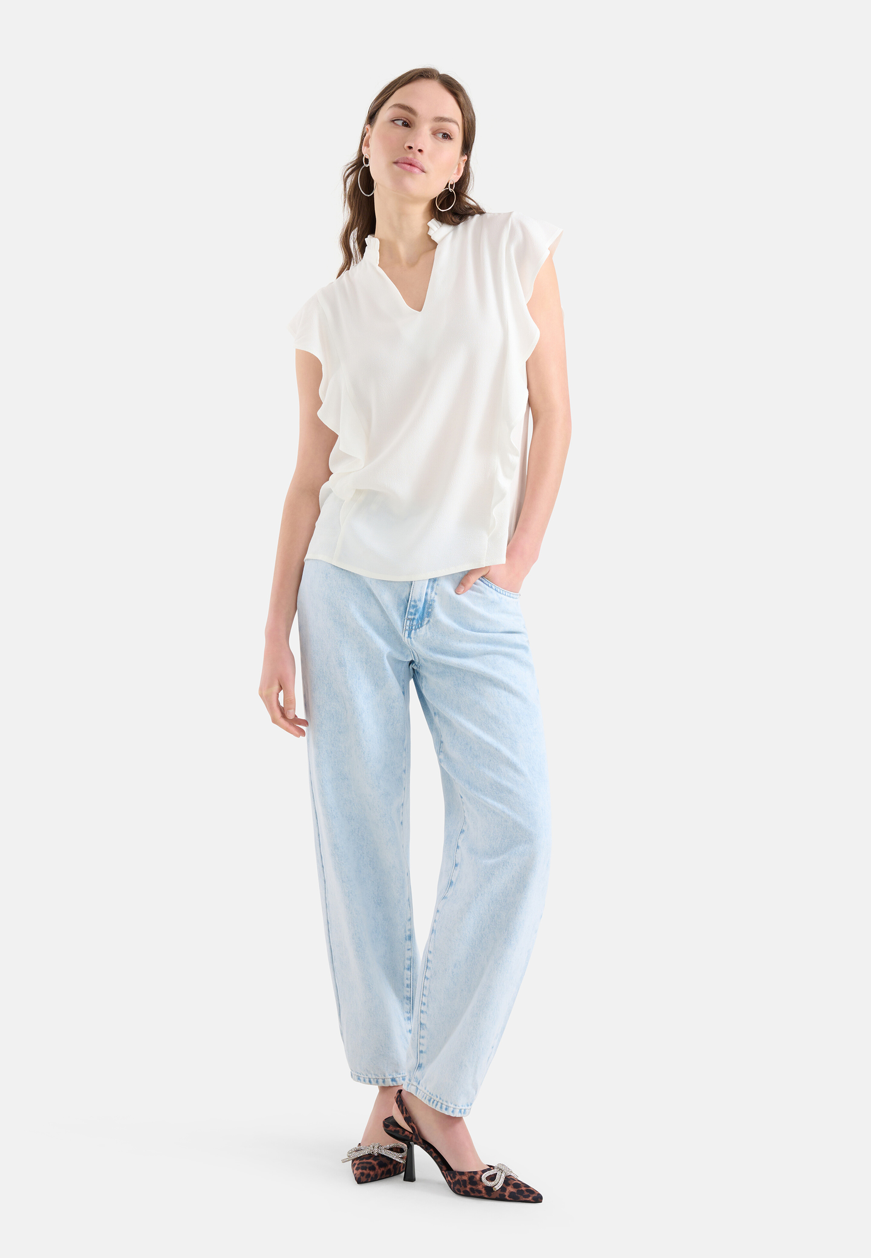 Rüschen-Top Weiß SHOEBY WOMEN