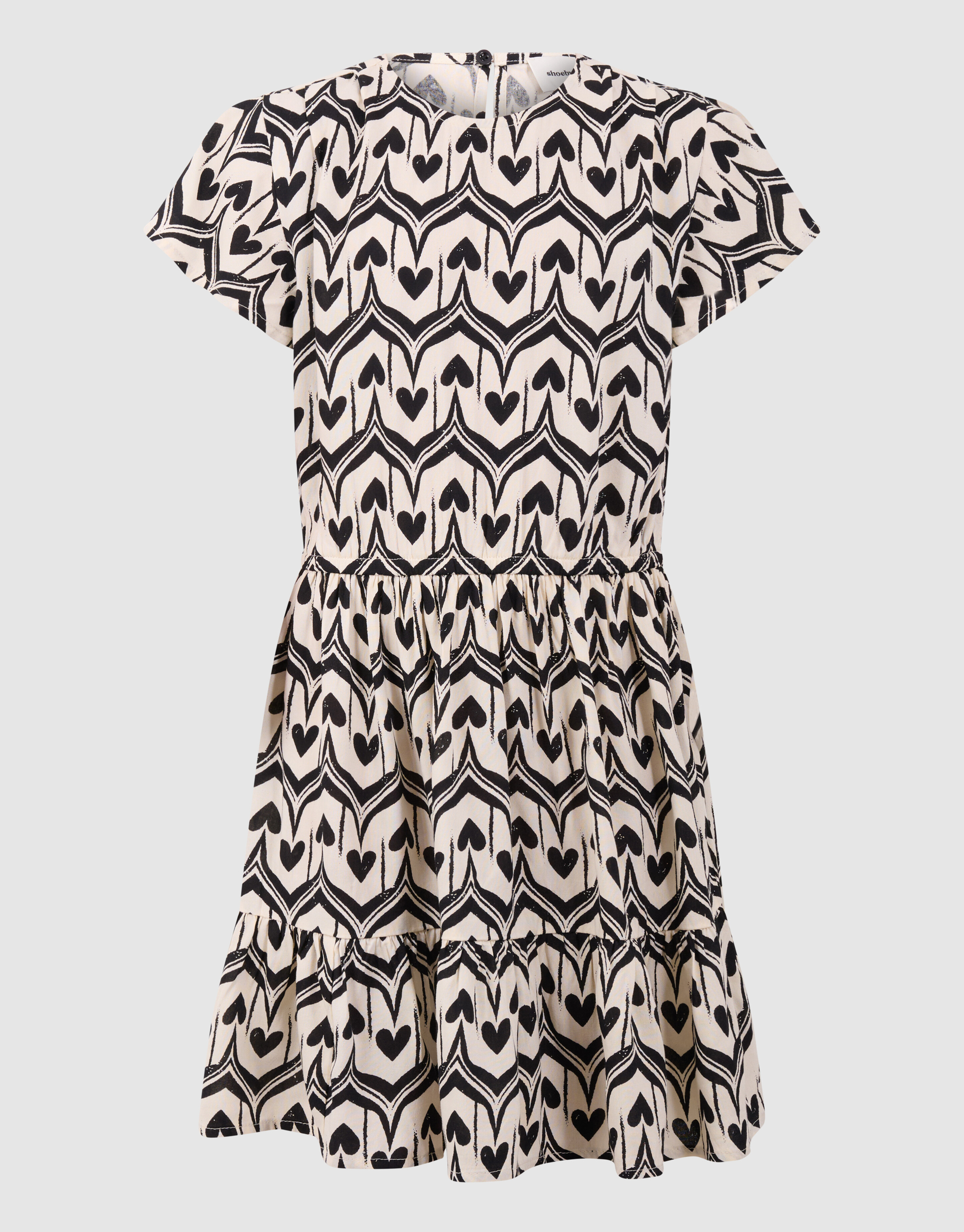 Heart Print Mini Kleid Schwarz SHOEBY GIRLS