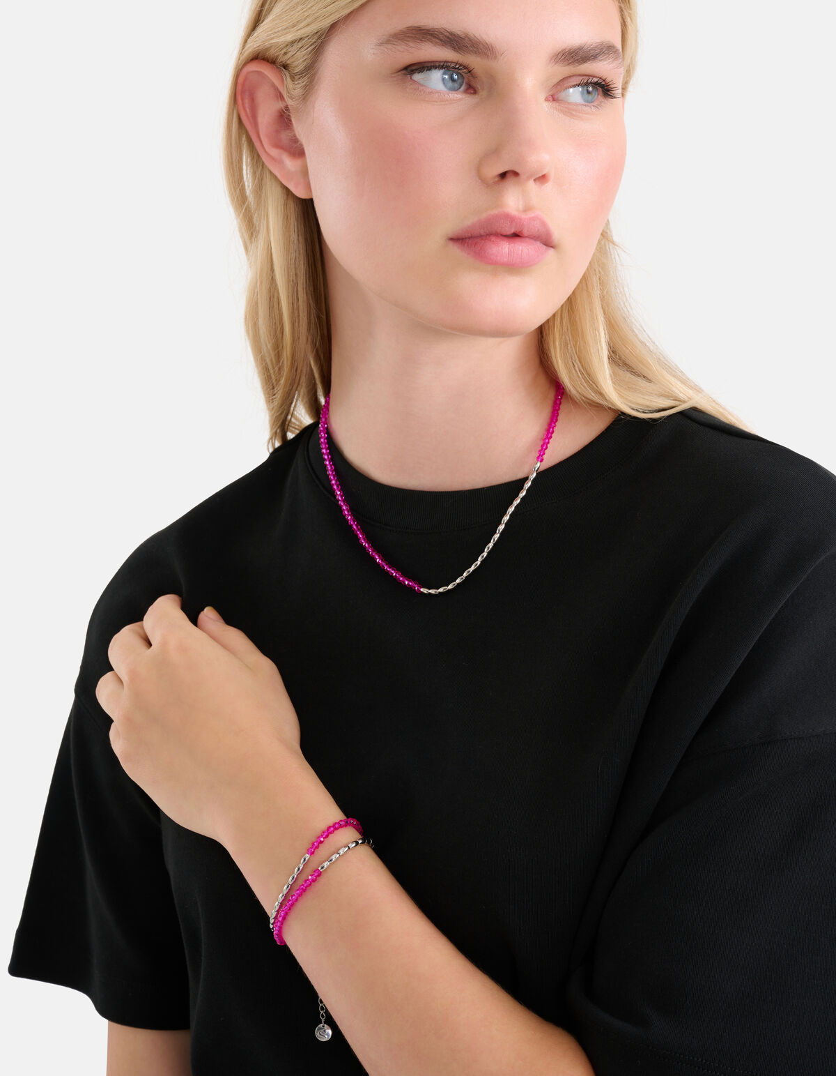 Perlenarmband Rosa SHOEBY ACCESSOIRES