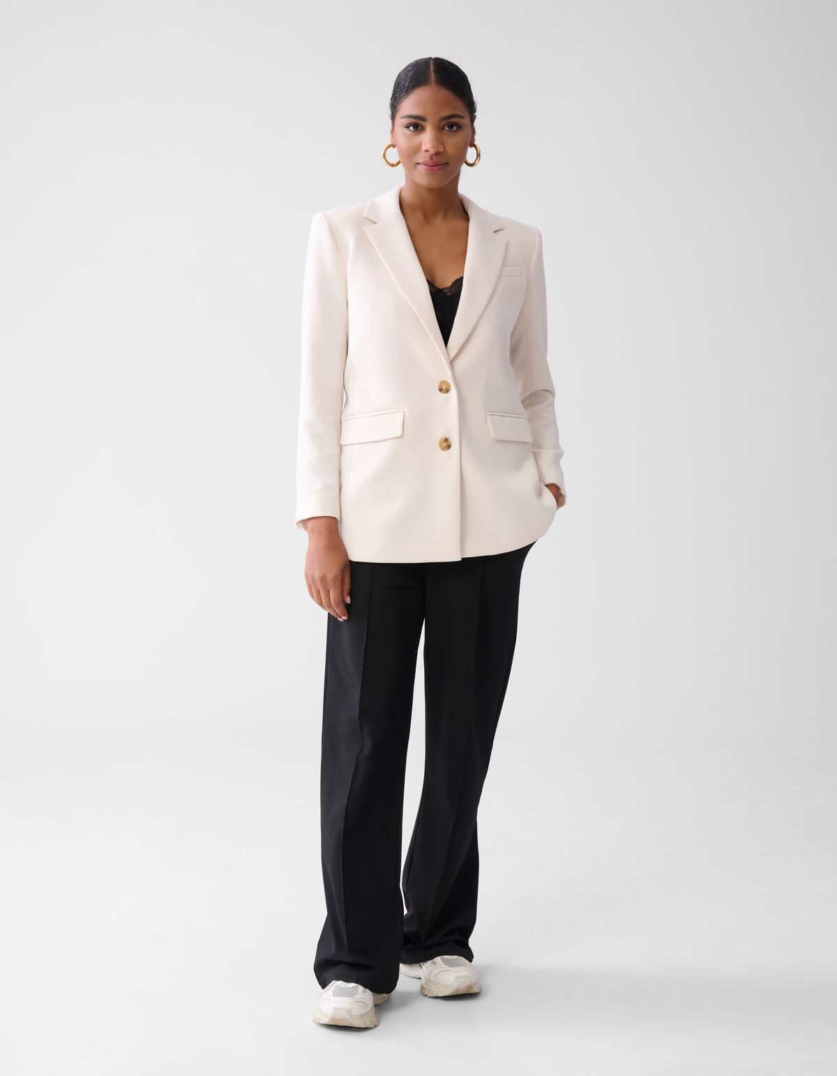 Übergroßer Blazer Off White SHOEBY WOMEN