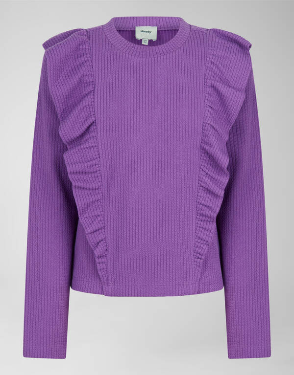 Kabel-Rüschen-Top Lila SHOEBY GIRLS