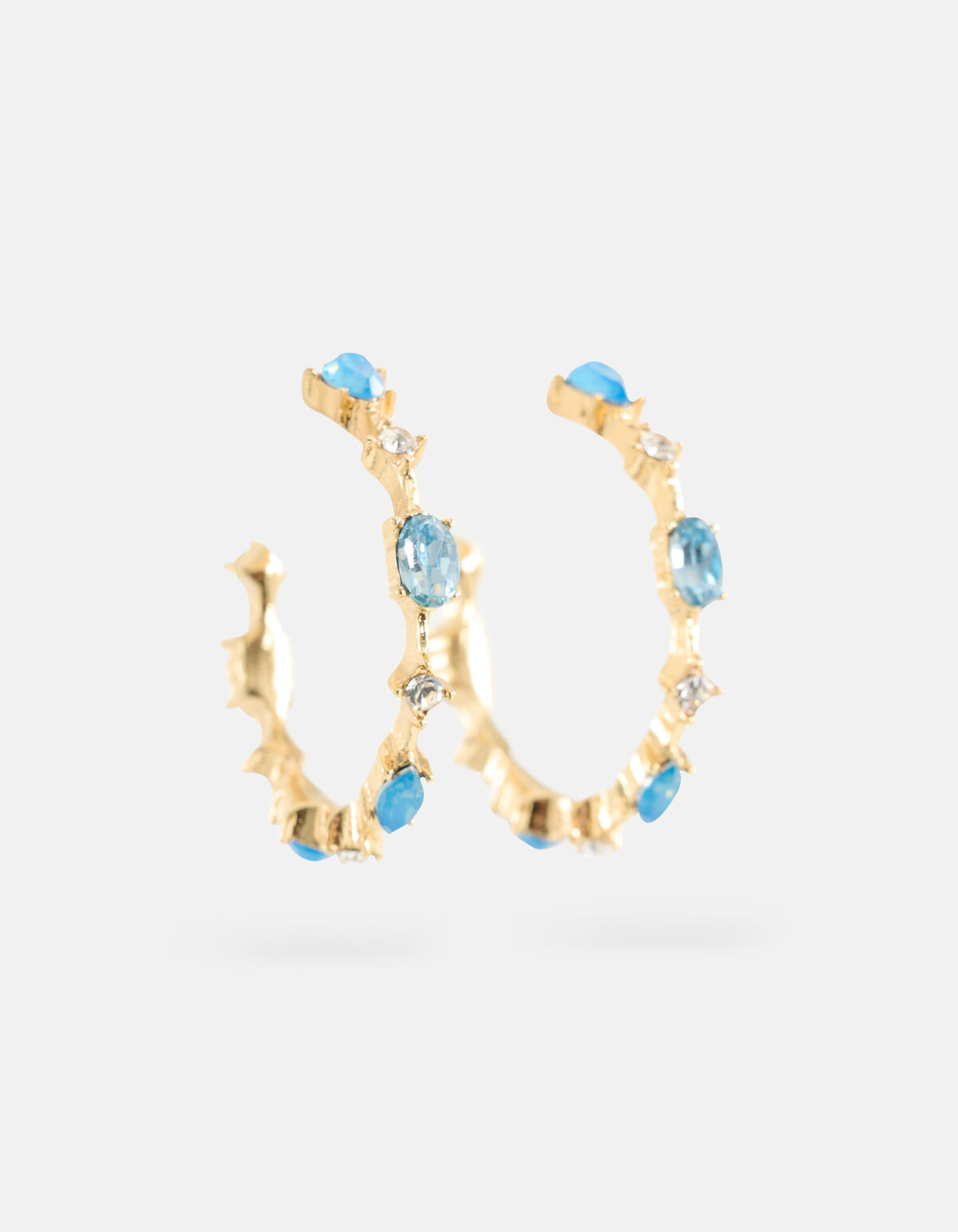 Farbige Stein-Ohrringe Blau SHOEBY ACCESSOIRES