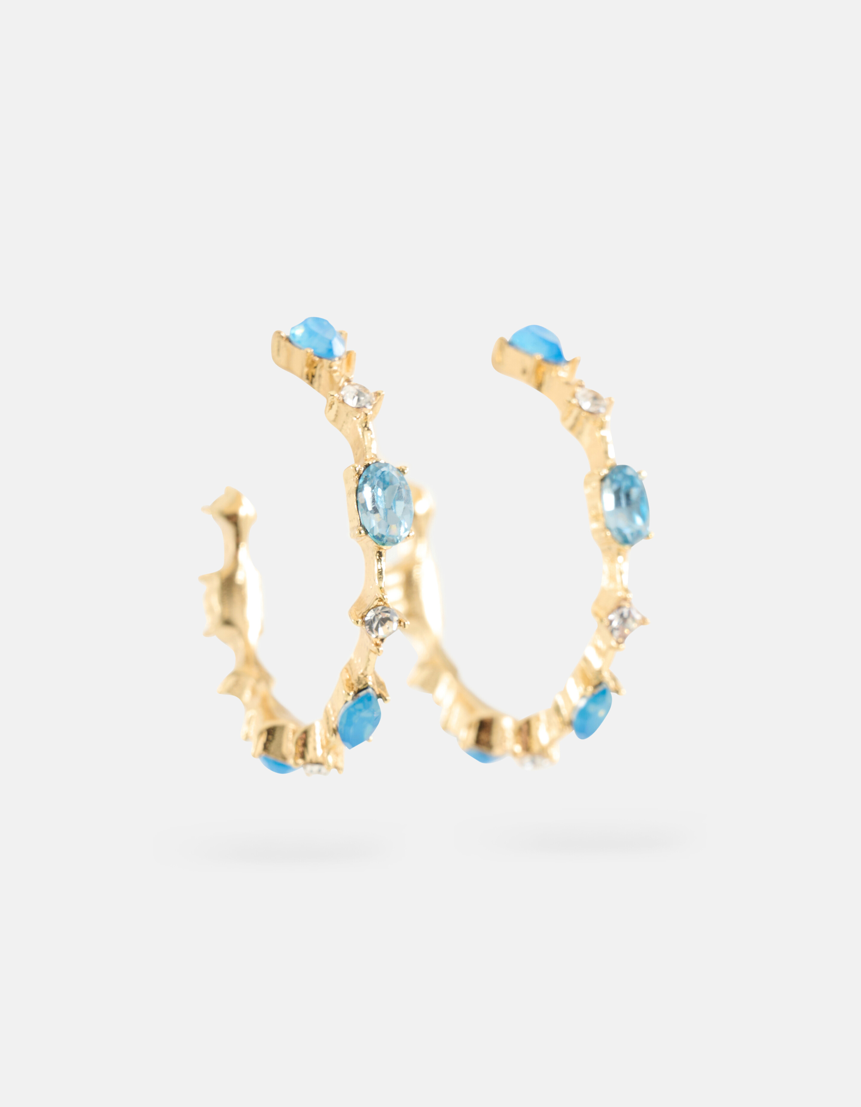 Farbige Stein-Ohrringe Blau SHOEBY ACCESSOIRES