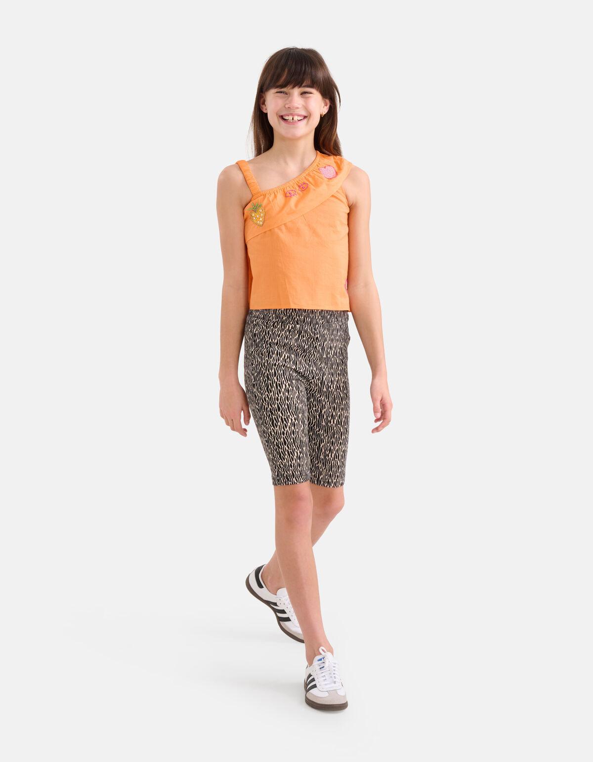 Stickerei-Oberteil Orange SHOEBY GIRLS