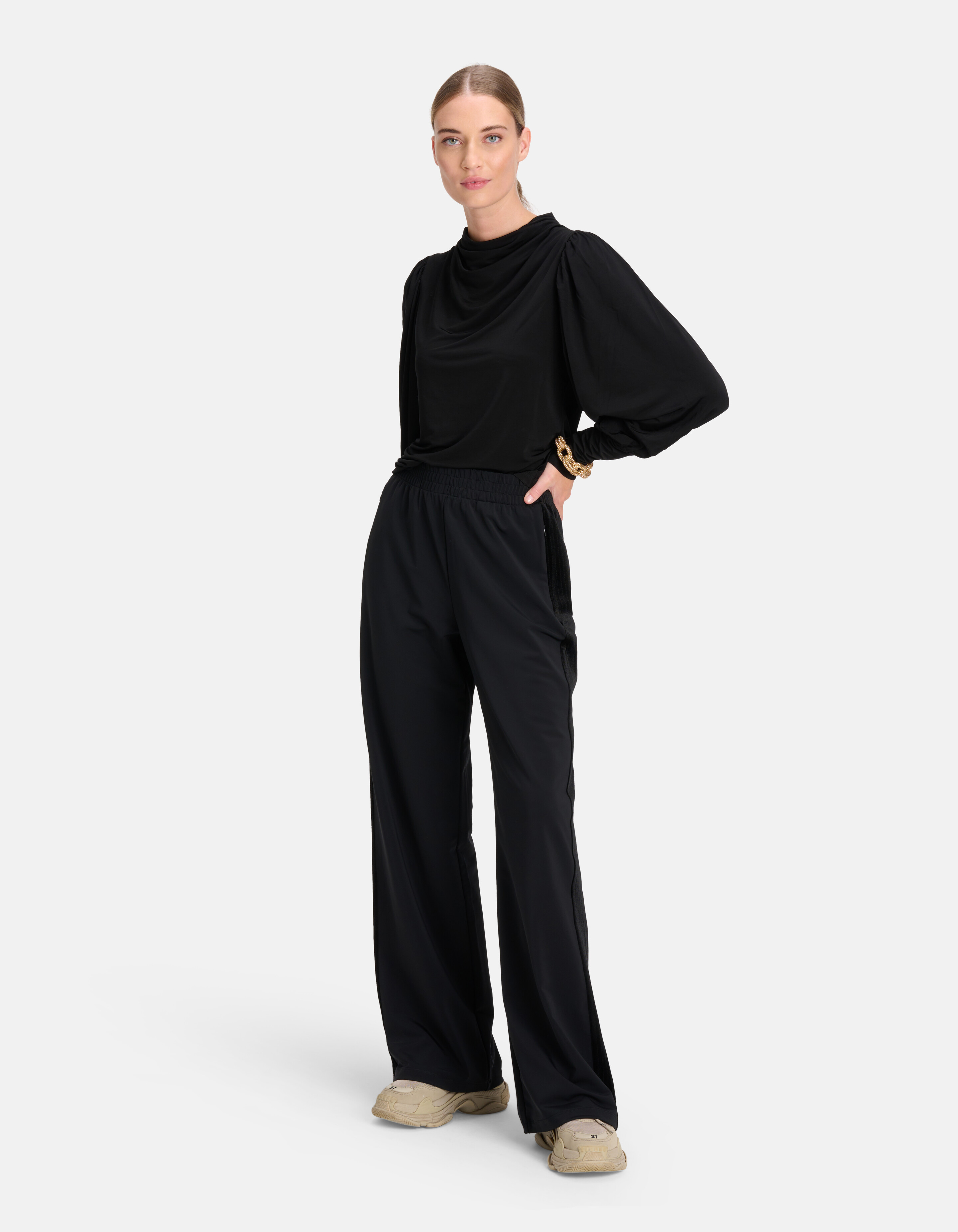 Wasserfall-Top Schwarz By Mieke SHOEBY WOMEN